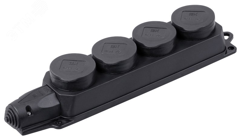 Колодка удлинителя 4-м IP44 Омега РБ34-1-0м с защ. крышкой каучук PKR64-016-2-K02