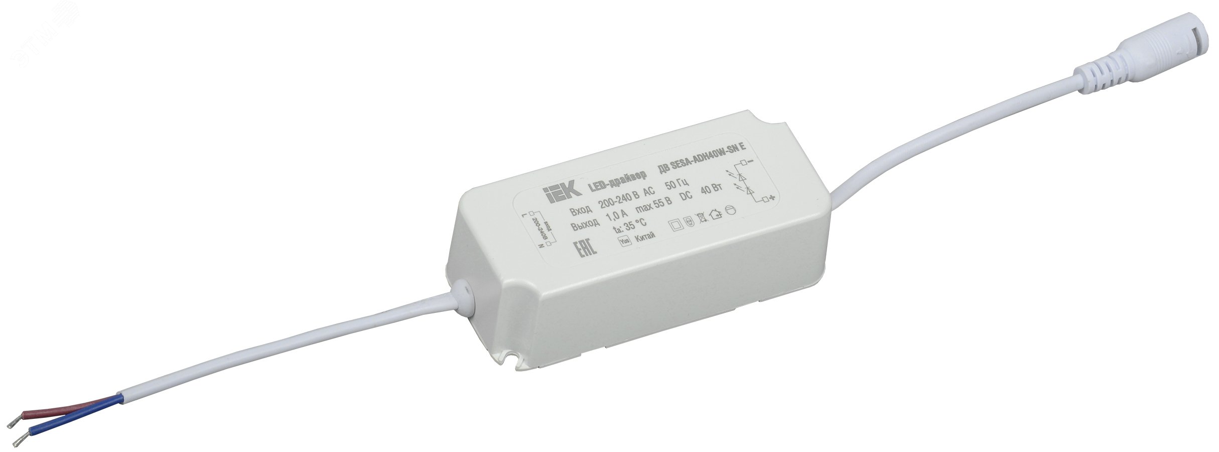 Фото товара LED-драйвер тип ДВ SESA-ADH40W-SN Е, для LED светильников 40Вт LDVO0-40-0-E-K01