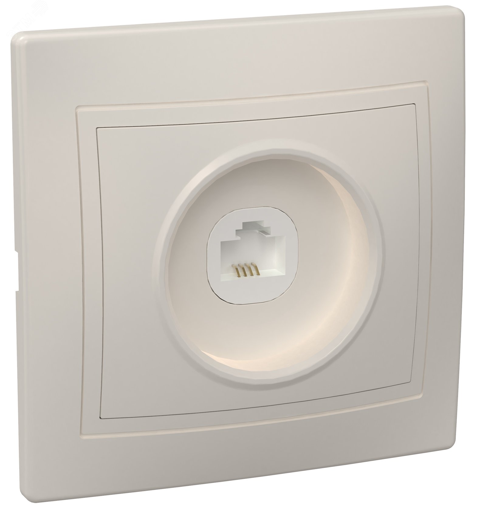 Розетка телефонная 1-м СП Кварта РТ10-ККм IP20 крем. ETK10-K33-DM