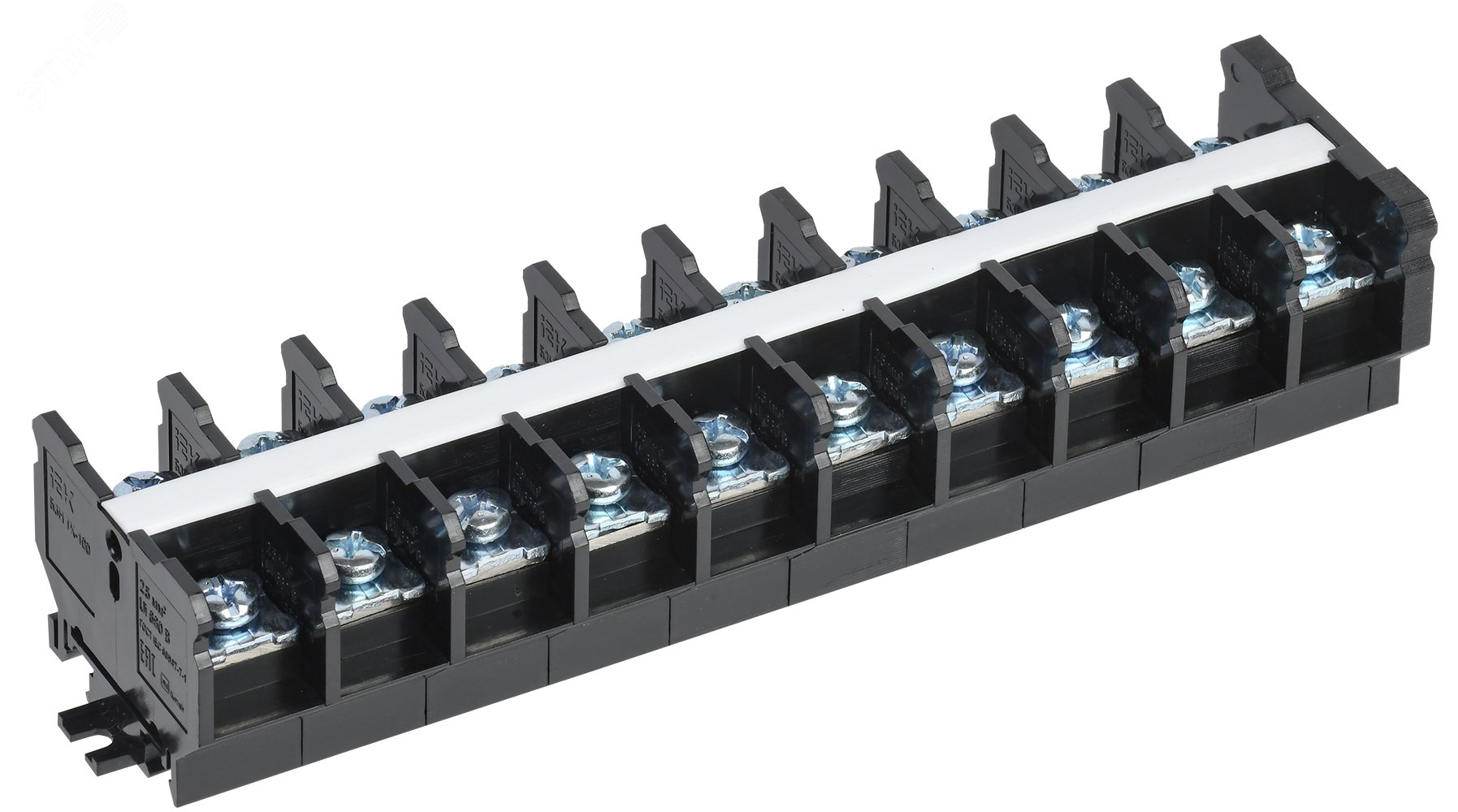 Фото товара Блок зажимов БЗН TK-100 25 мм2 100А на DIN-рейку 10 пар YZN43-10-025-K02