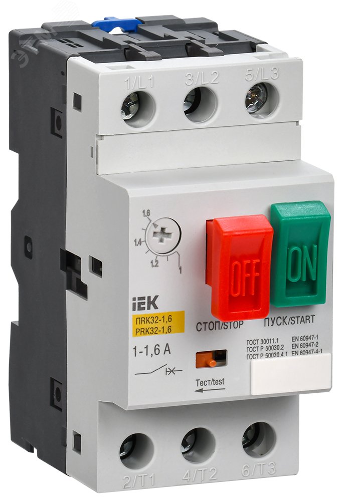 Фото товара Пускатель ПРК32-1.6 In1.6А Ir1.0-1.6А Ue 660В DMS11-D16