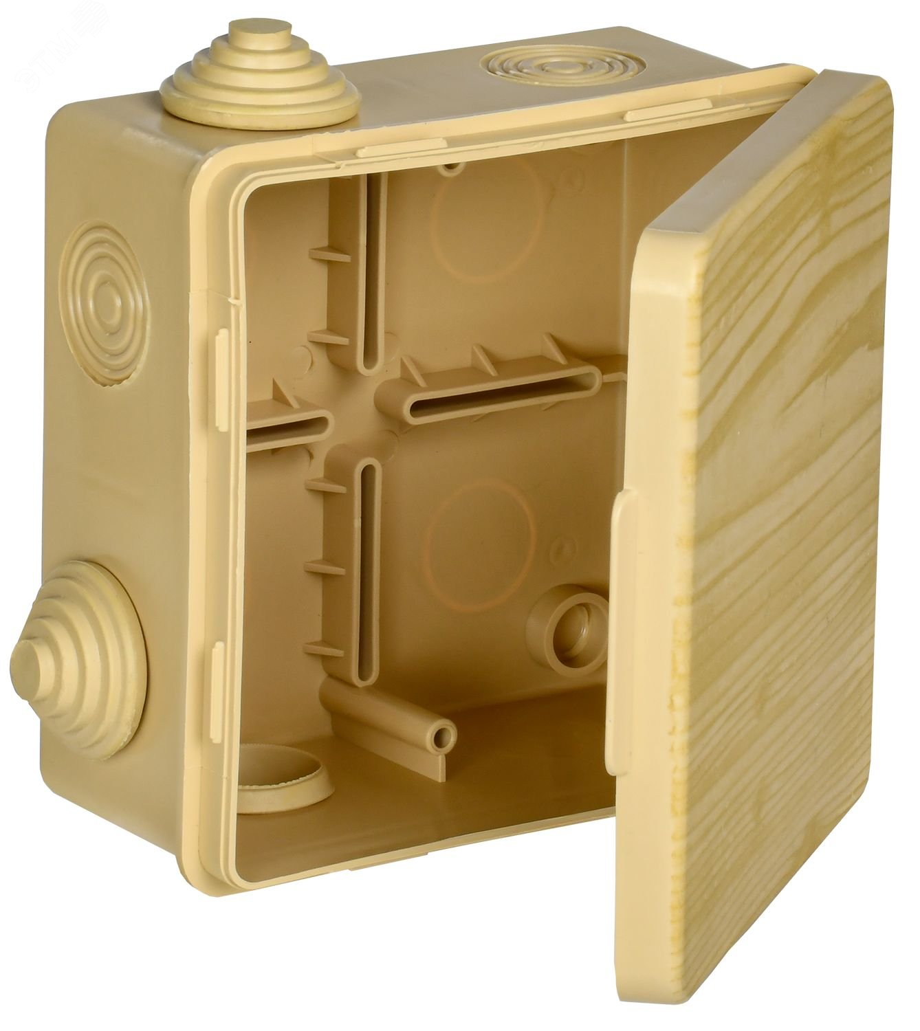 Коробка расп. КМ 100х100х50мм о/к IP54 8 вв. сосна UKO31-100-100-050-K34-54