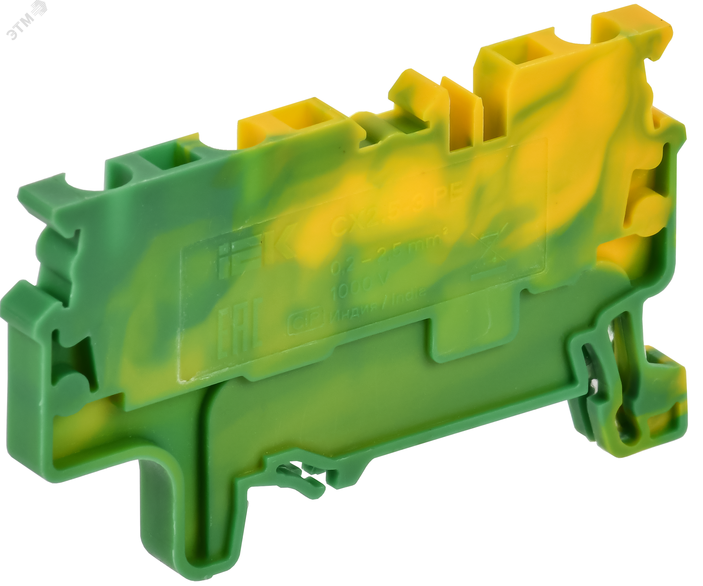 ARMAFIX Клемма пружинная CX2.5-3 PE 2,5мм2 трехконтактная заземляющая IEK AF-CT41-00-3-K52-002