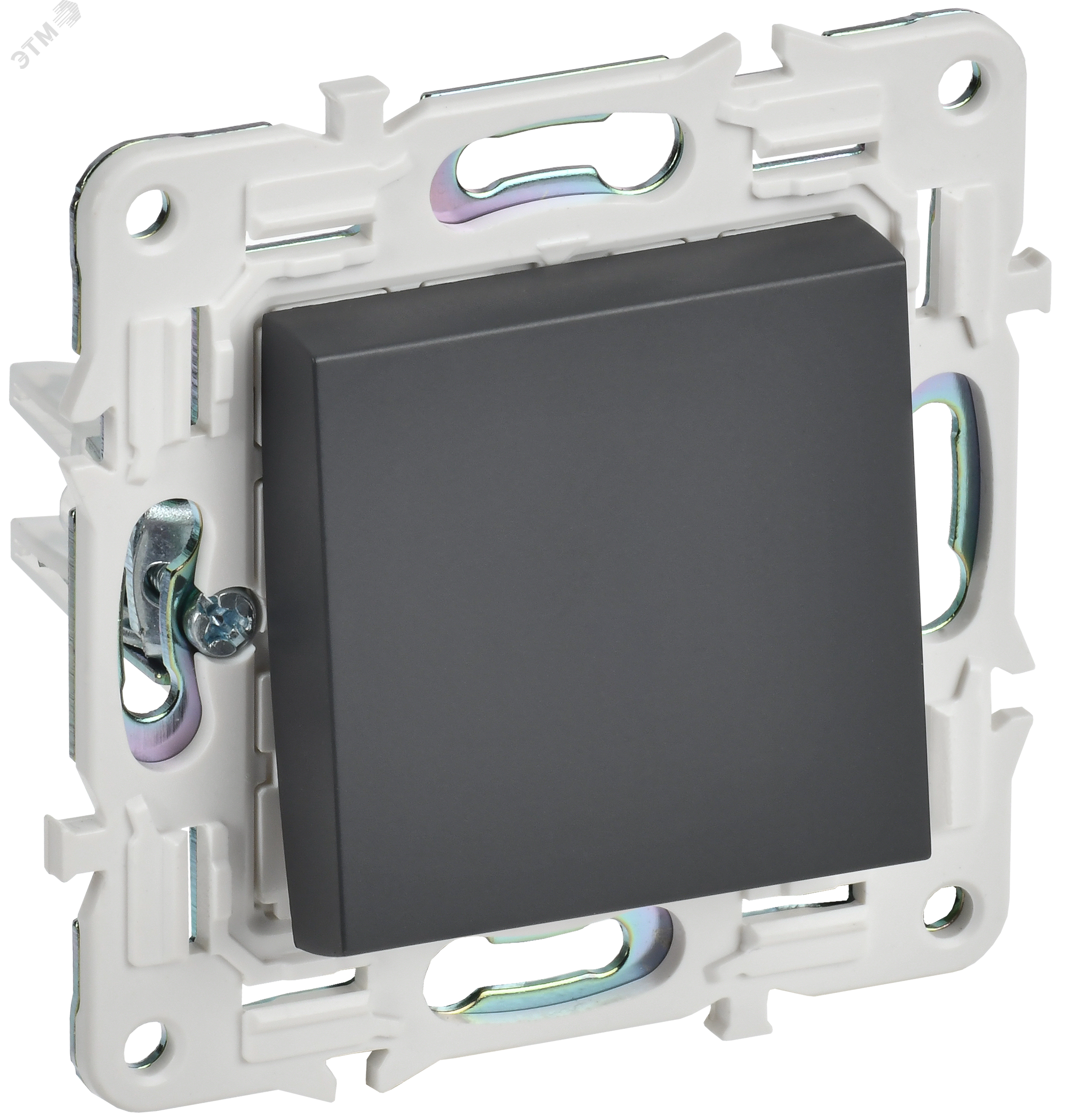 SKANDY Выключатель 1-клавишный 10А SK-V01T титан IEK SK-V10-0-10-K48