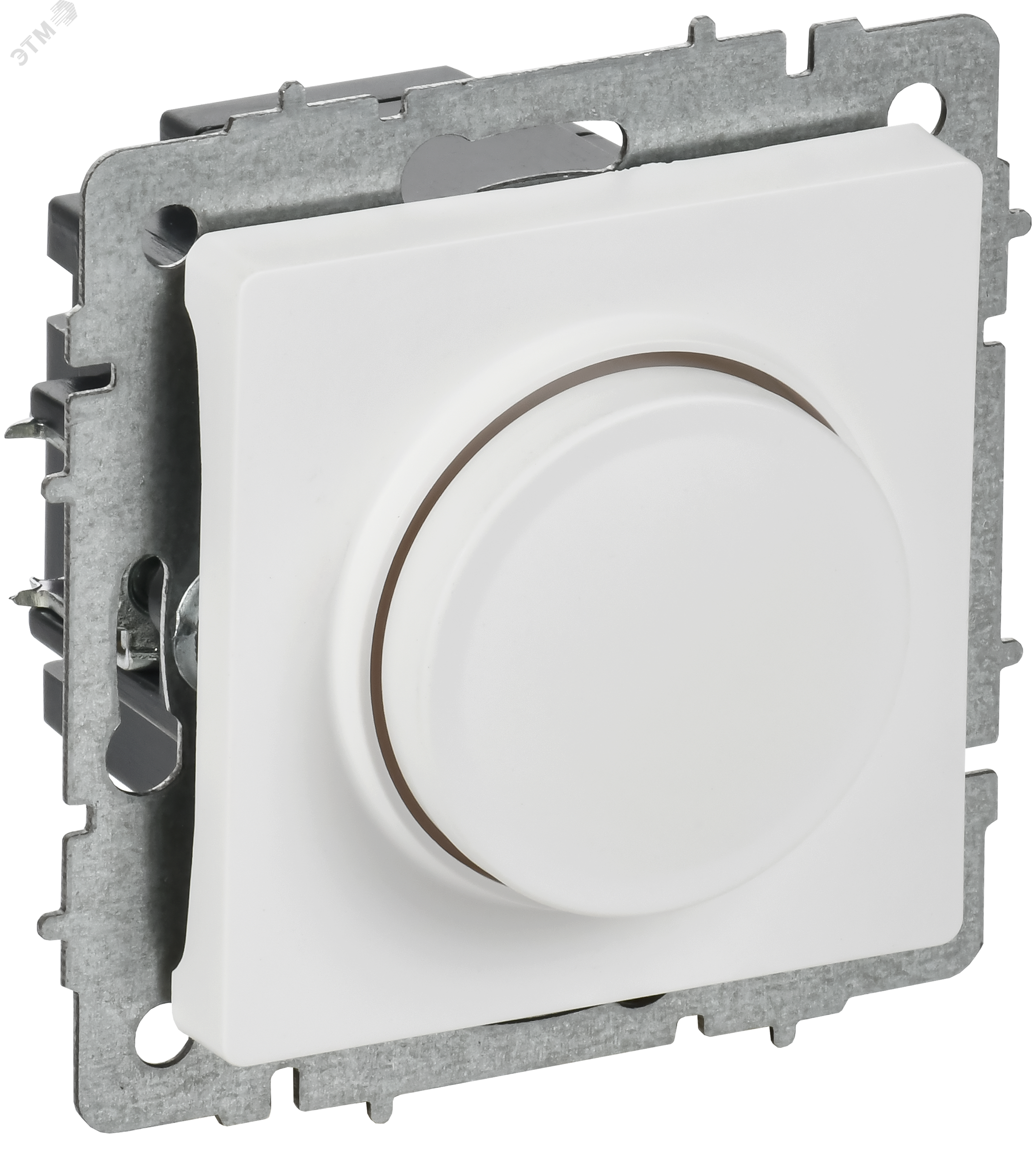 BRITE Светорегулятор поворотно-нажимной 600Вт СС10-1-0-БрАБ арктический белый IEK BR-D20-0600-K91