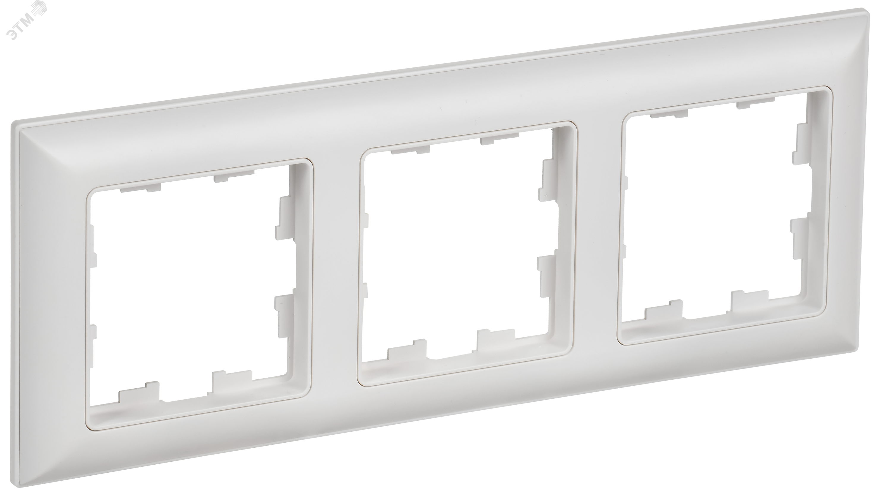 BRITE Рамка 3-местная РУ-3-БрАБ арктический белый/белый IEK BR-M32-12-K91