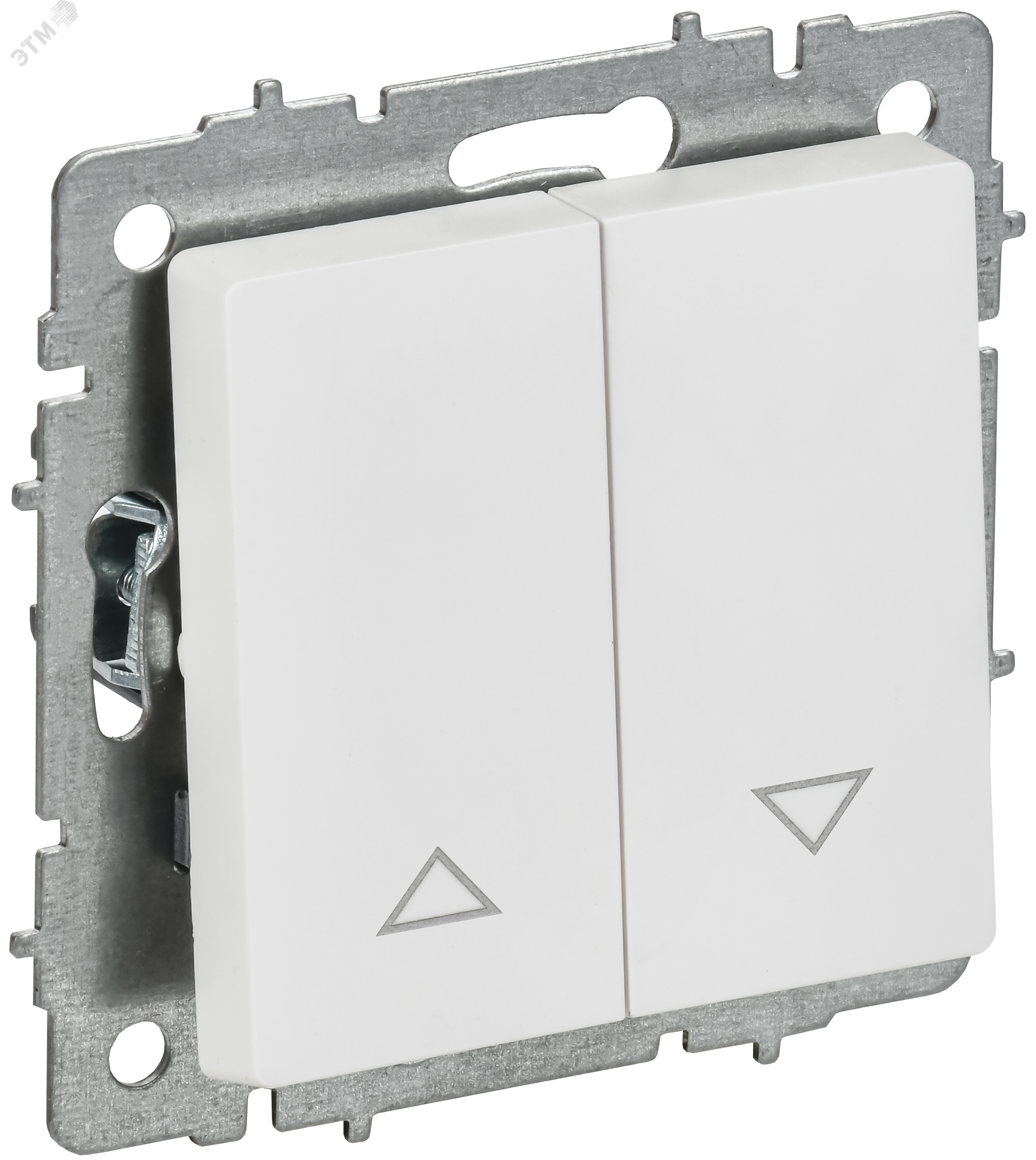 BRITE Выключатель жалюзи 10А ВС10-1-5-БрАБ арктический белый IEK BR-V15-0-10-K91