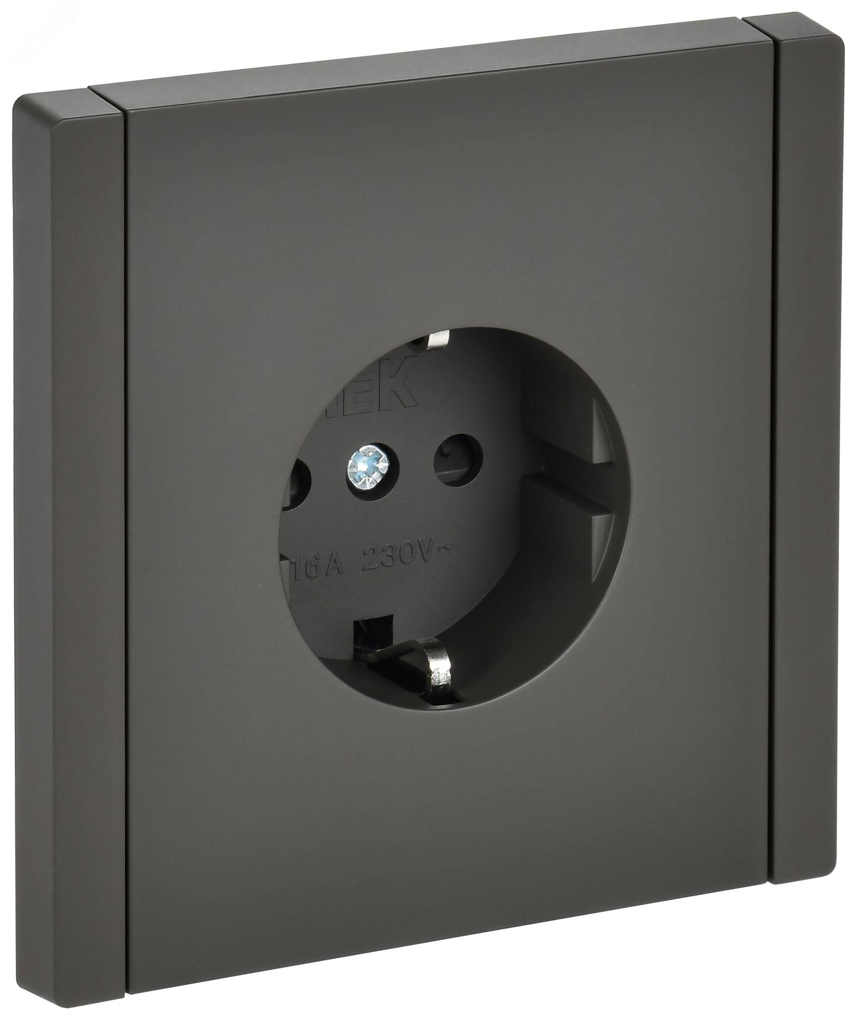 Розетка СП FORTE&PIANO FP313 16А с заземл. защ. шторки безвинт. крепл. сер. IEK FP-R14-16-1-K03