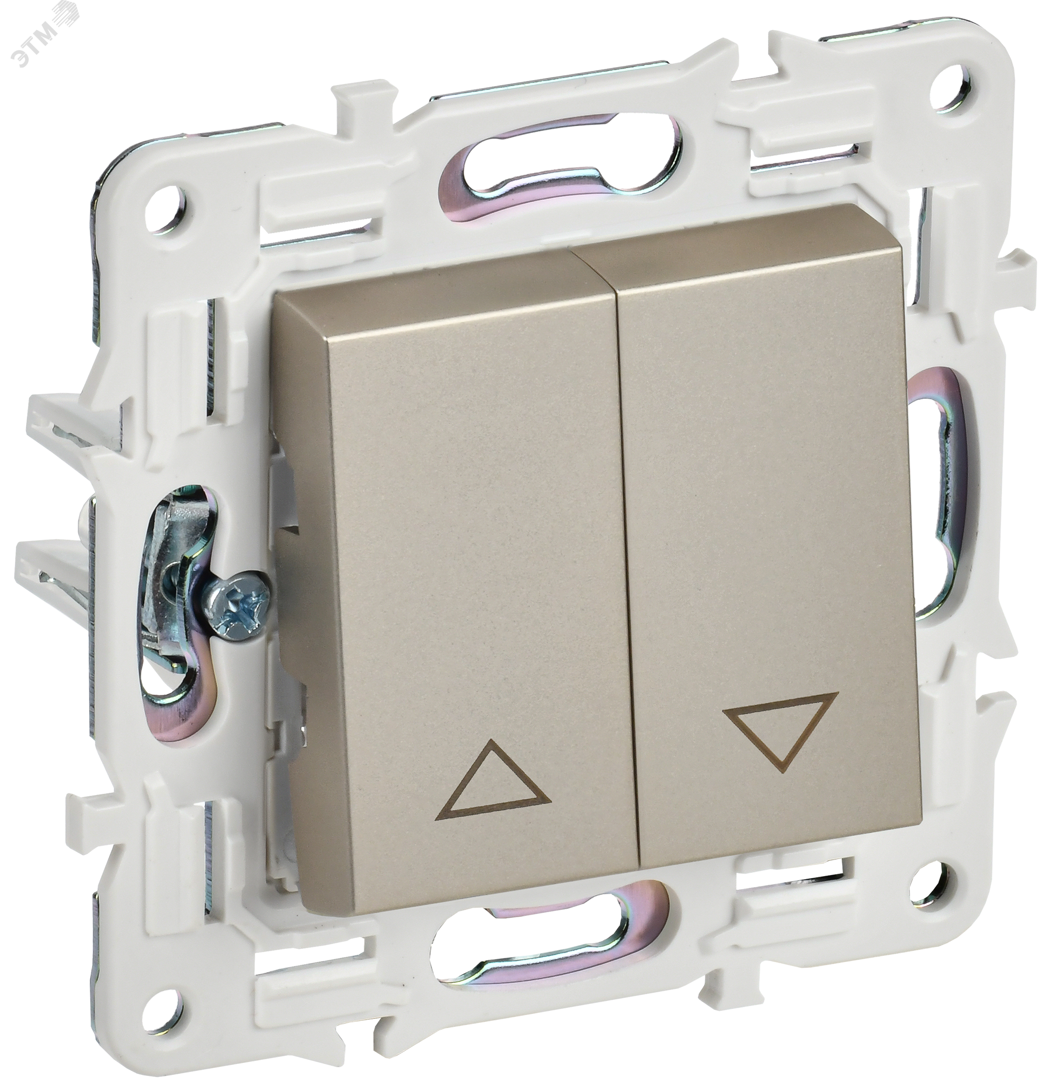 Фото товара SKANDY Выключатель жалюзи 10А SK-V12Sh шампань IEK SK-V15-0-10-K37