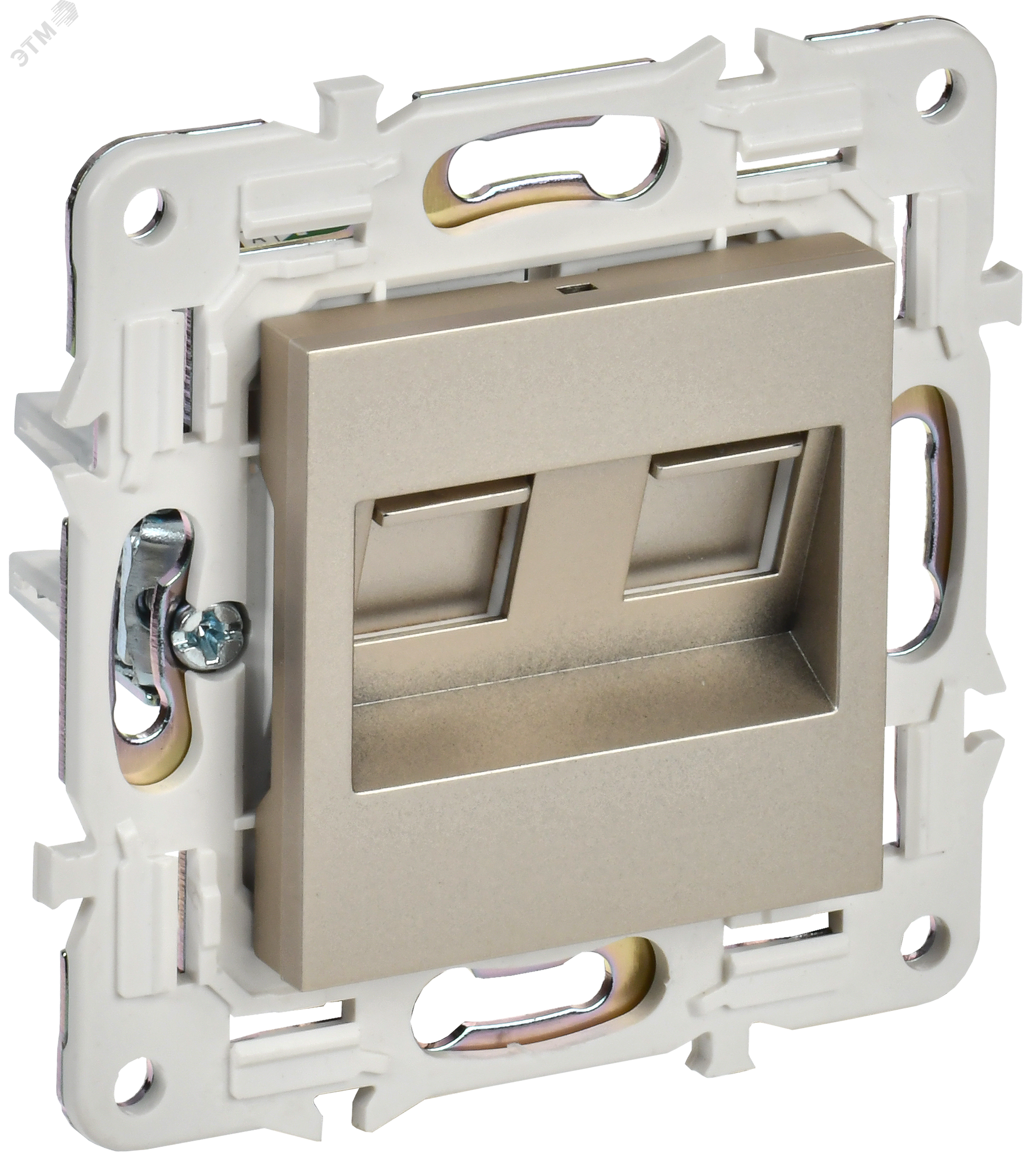 SKANDY Розетка компьютерная двойная RJ45 кат.5E SK-K03Sh шампань IEK SK-K20-1-K37