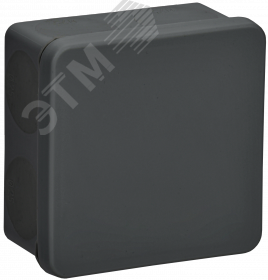 Коробка расп. КМ42455 о/п 100х100х50мм IP67 8 вв. черная UKO21-100-100-050-K02-66
