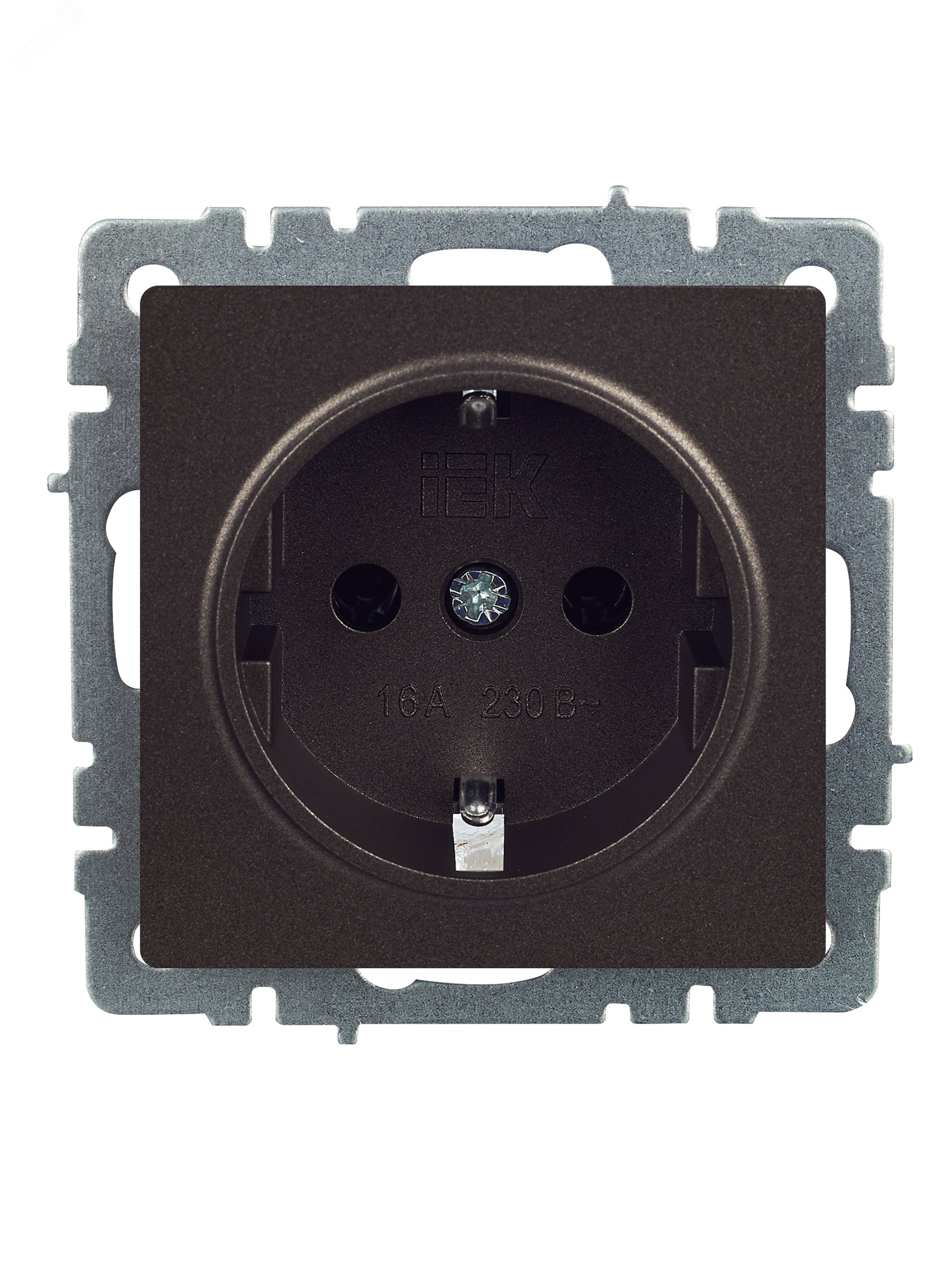 Розетка 1-м СП BRITE РС11-1-0-БрТБ 16А с заземл. без защ. шторки бронза BR-R11-16-K45