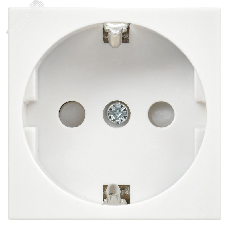 Розетка 1-м 2мод. Праймер РКС-20-30-П-К 45х45 с заземл. бел. IEK CKK-40D-RSZB2-K01-K