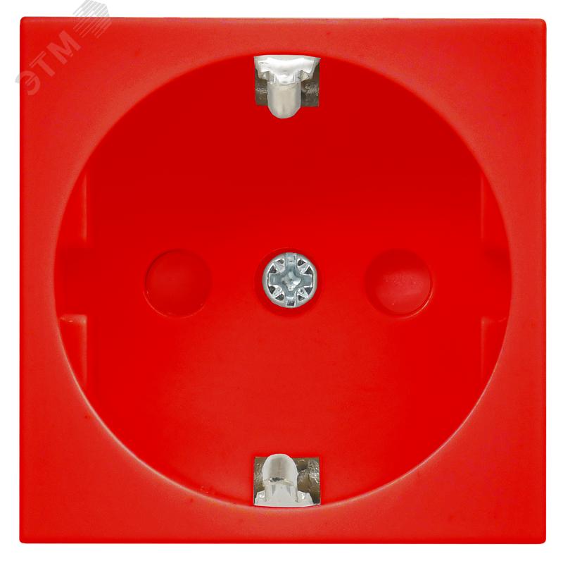 Розетка 1-м 2мод. Праймер РКС-20-32-П-К 45х45 с заземл. красн. IEK CKK-40D-RSZK2-K04-K