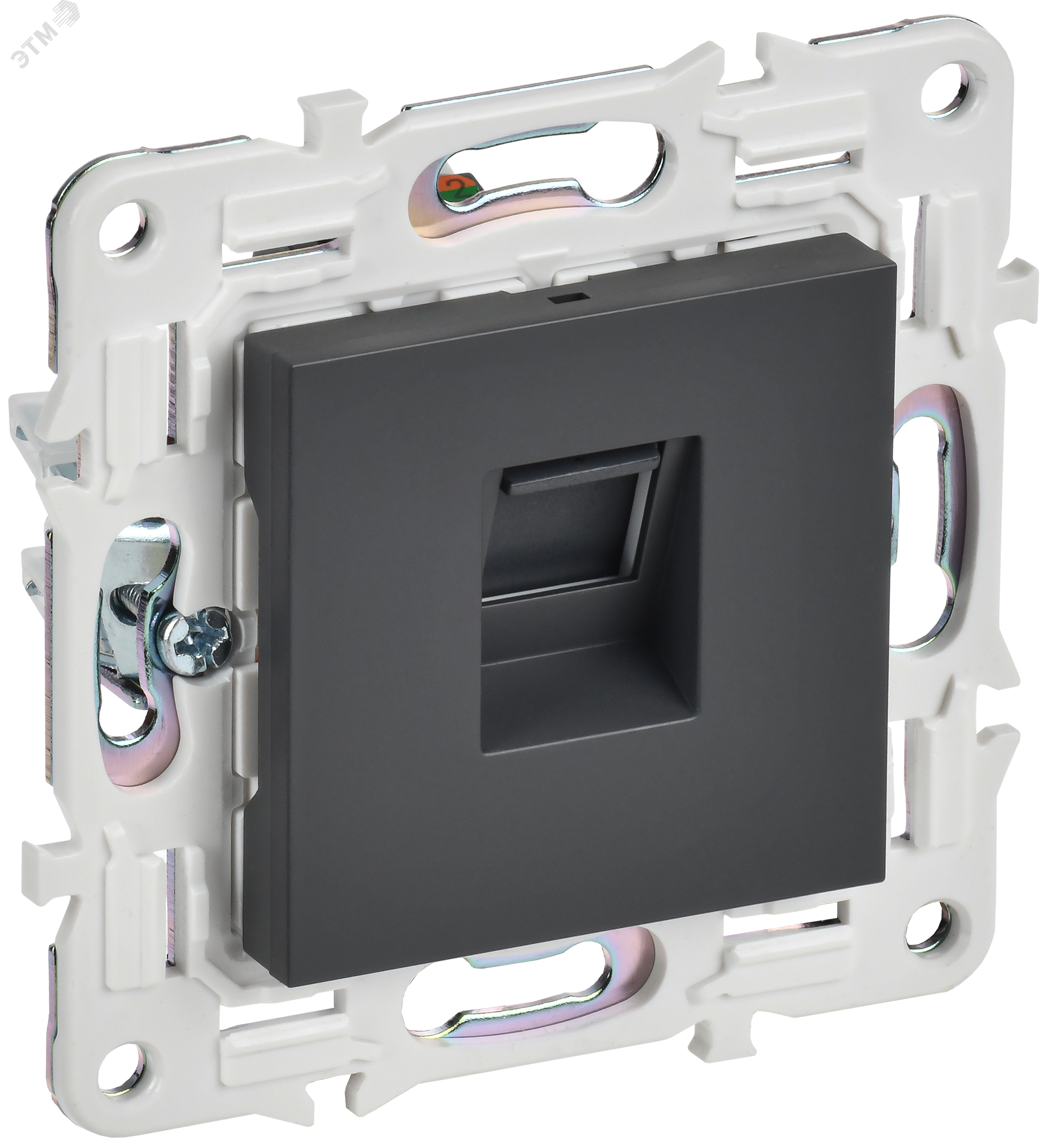 Фото товара SKANDY Розетка компьютерная RJ45 кат.5E SK-K01T титан IEK SK-K10-1-K48