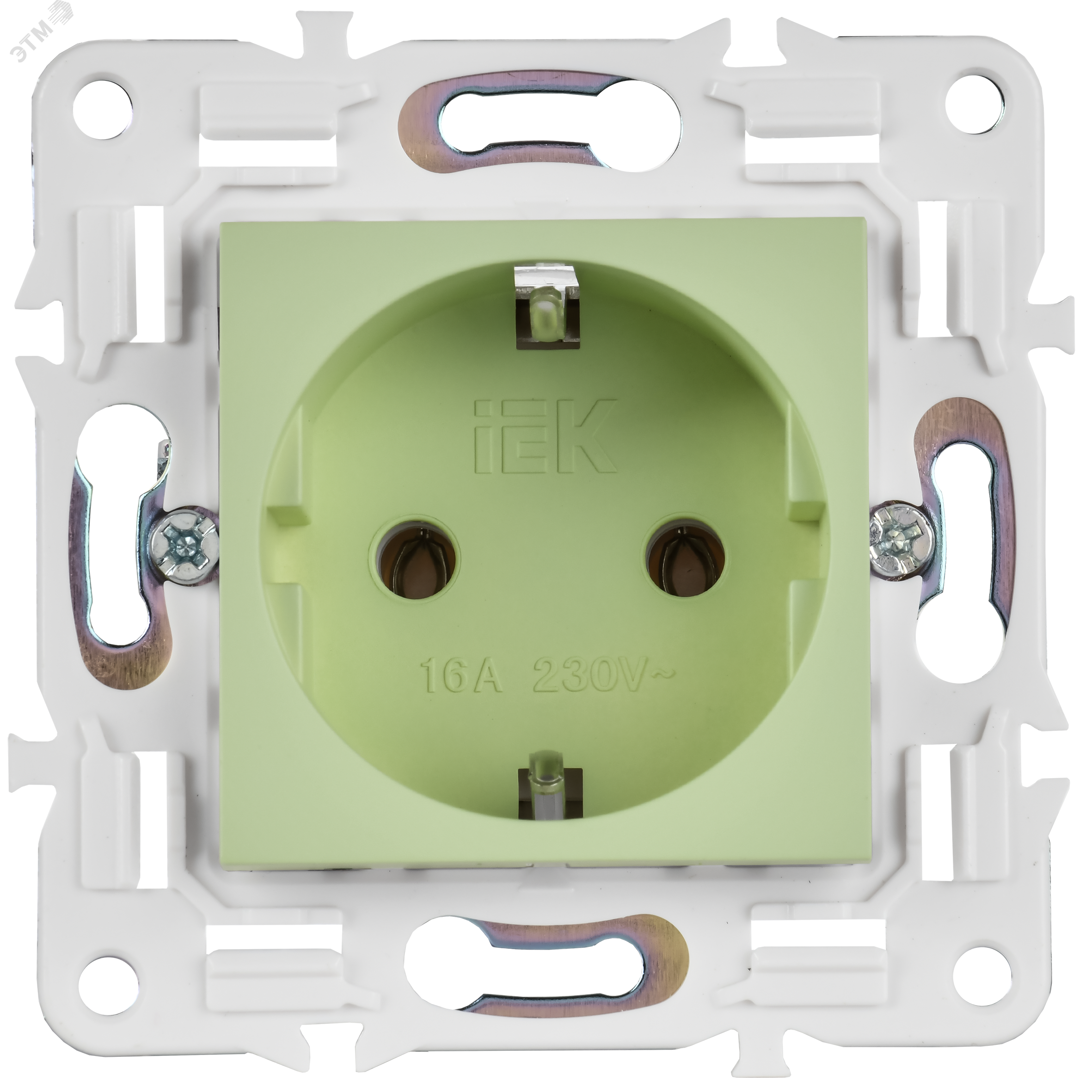 SKANDY Розетка с заземлением без защитных шторок 16А SK-R05G мятный IEK SK-R11-16-K06