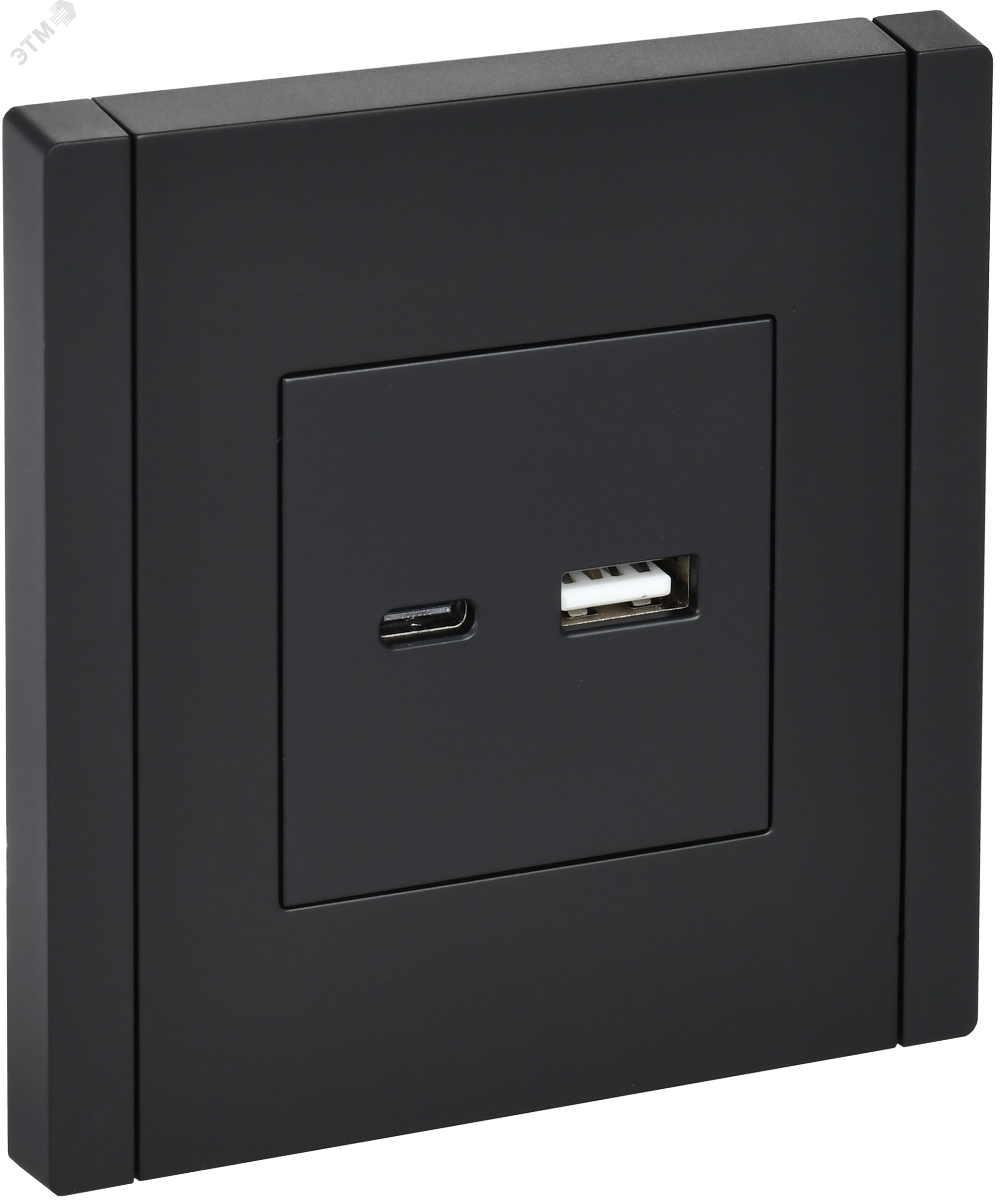 FORTE&PIANO Розетка USB A+C 3,1А FP150 черный IEK FP-U22-D31-K02