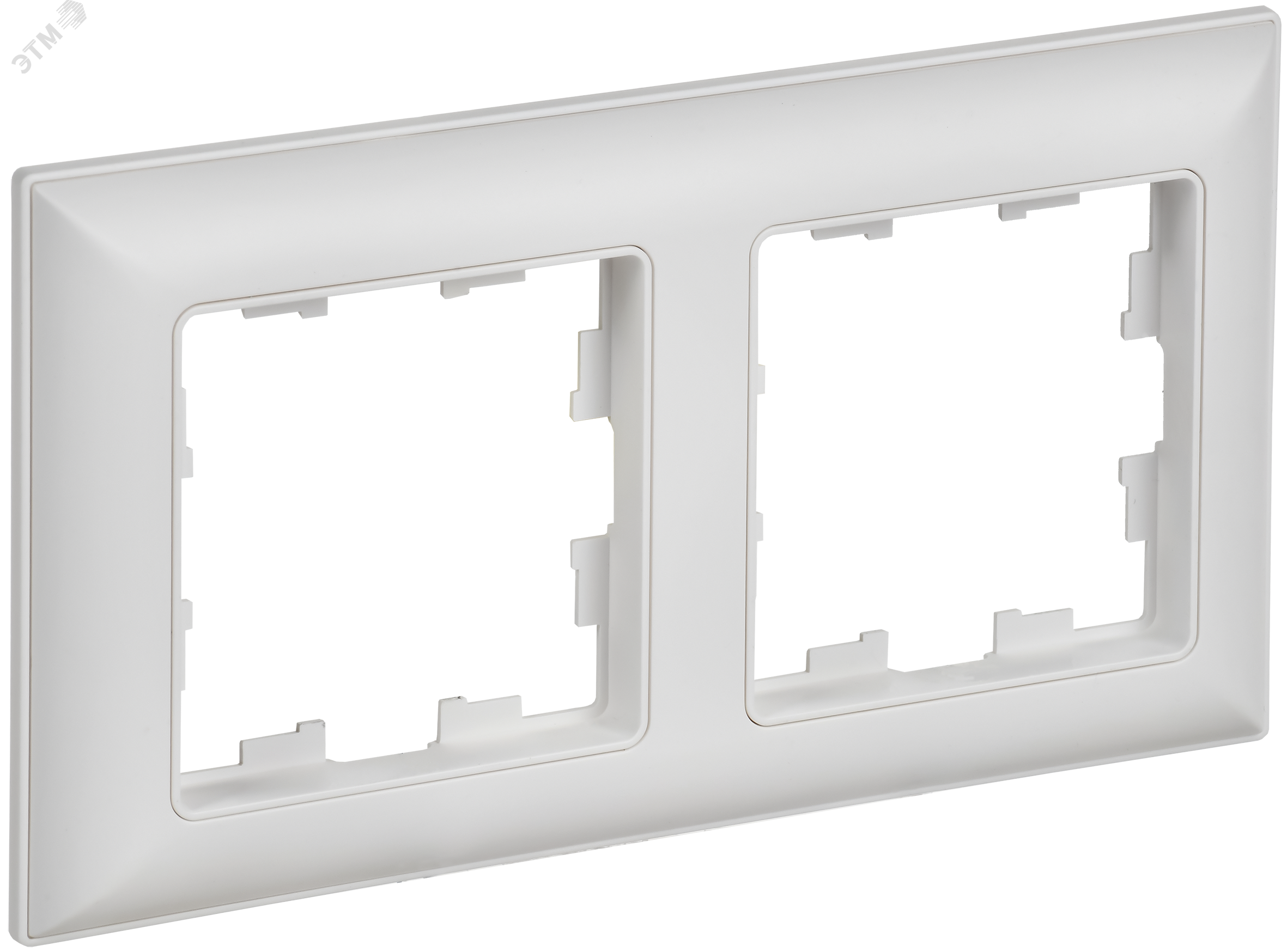 BRITE Рамка 2-местная РУ-2-БрАБ арктический белый/белый IEK BR-M22-12-K91