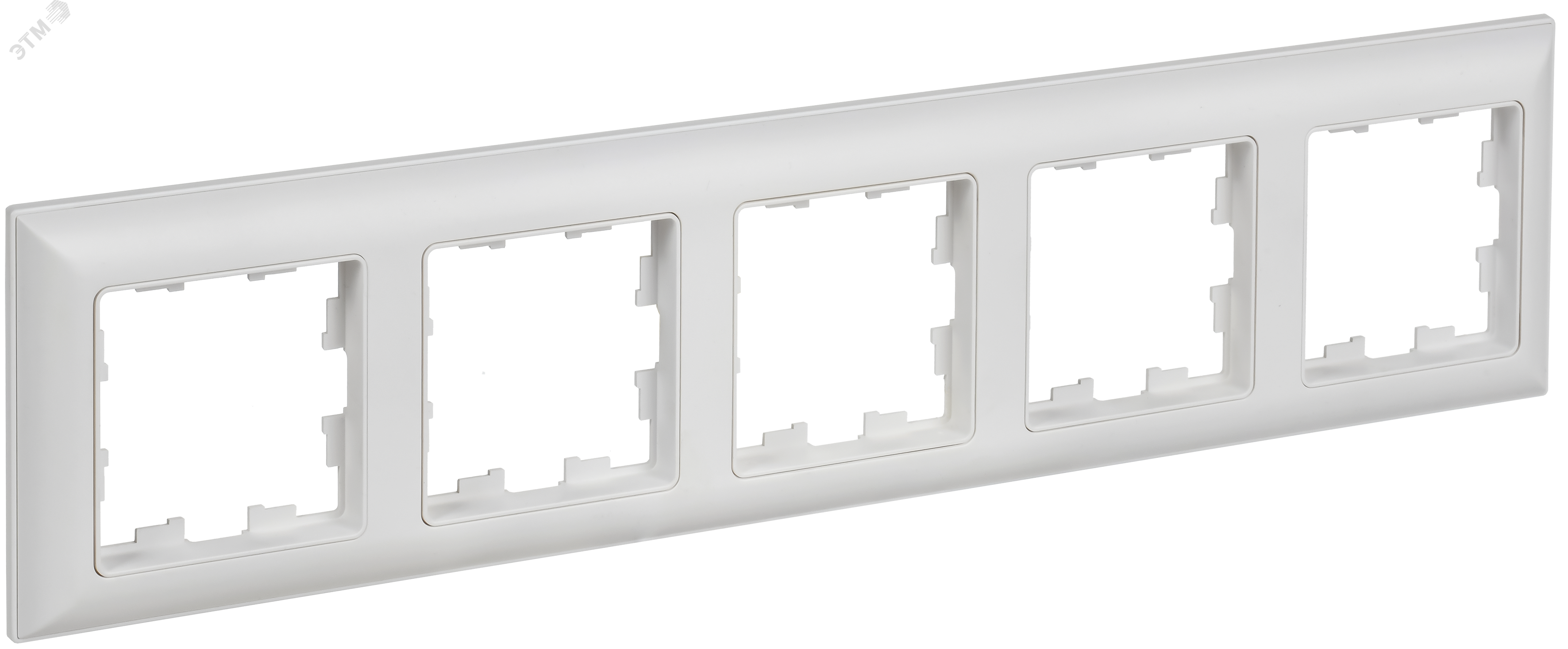 BRITE Рамка 5-местная РУ-5-БрАБ арктический белый/белый IEK BR-M52-12-K91