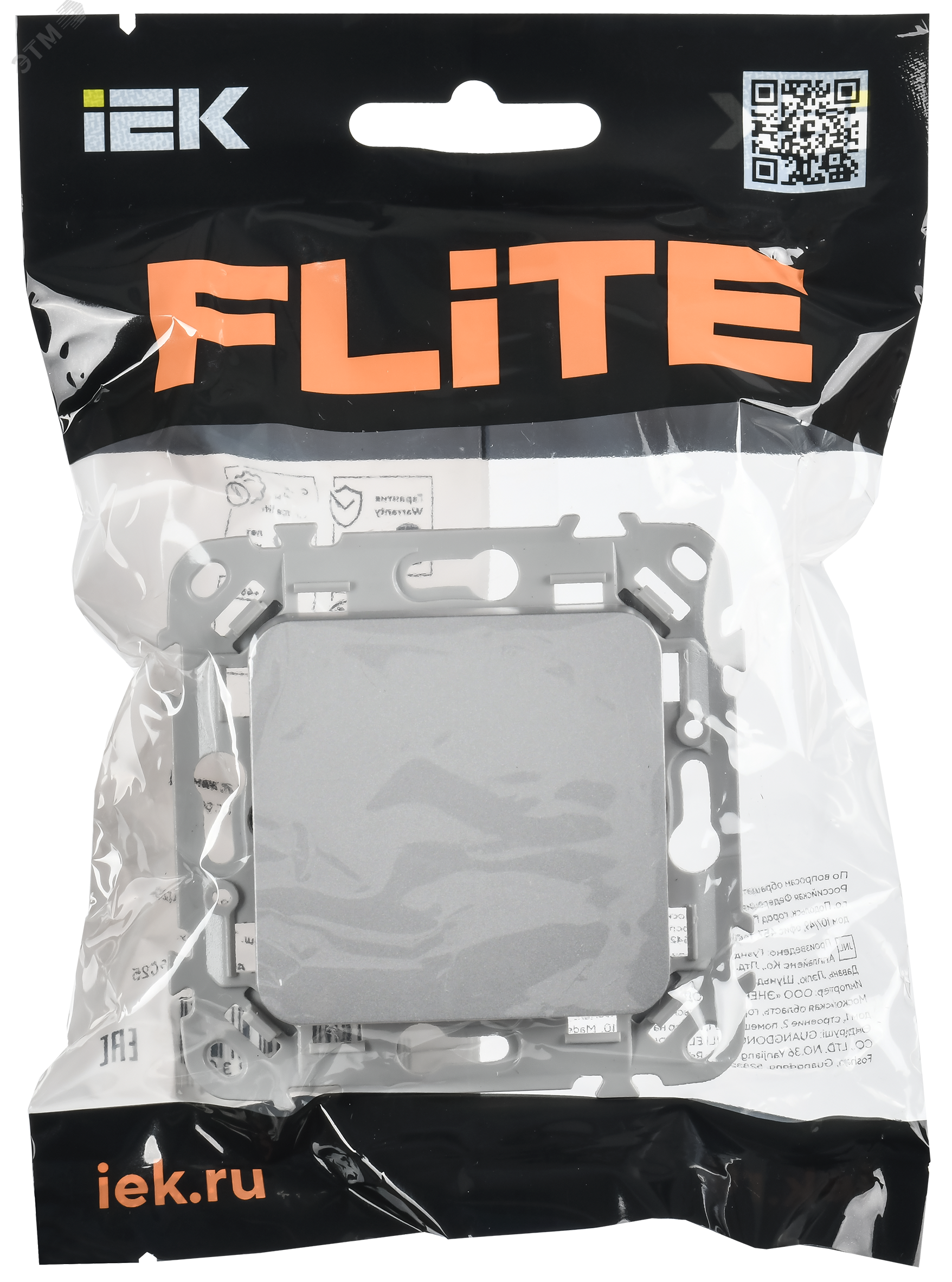 FLITE Выключатель 1-клавишный 10А ВС11-1-0-ФлА алюминий IEK FI-V10-0-10-1-K47