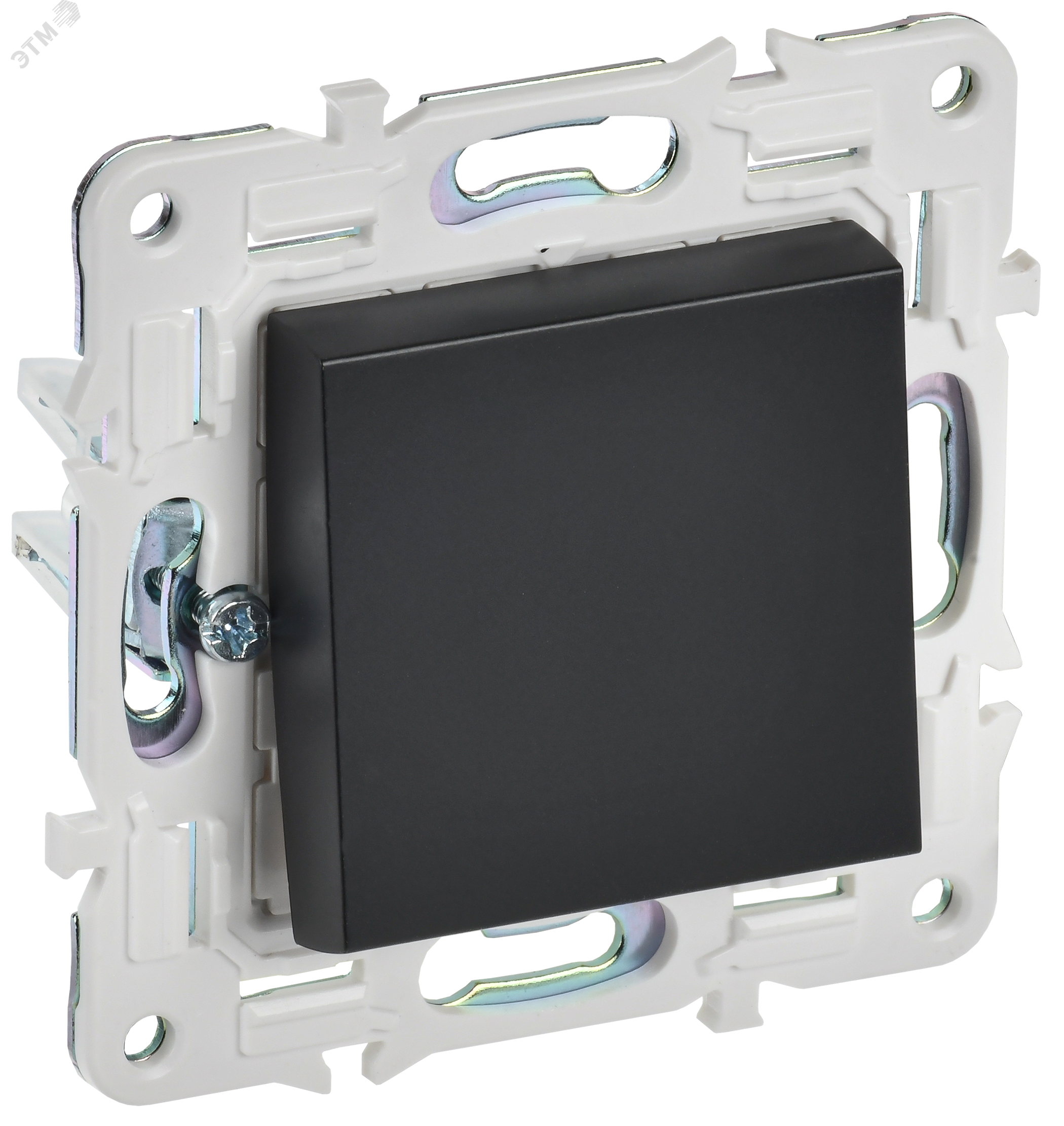 SKANDY Выключатель 1-клавишный кнопочный 10А SK-V14Bl черный IEK SK-V17-0-10-K02