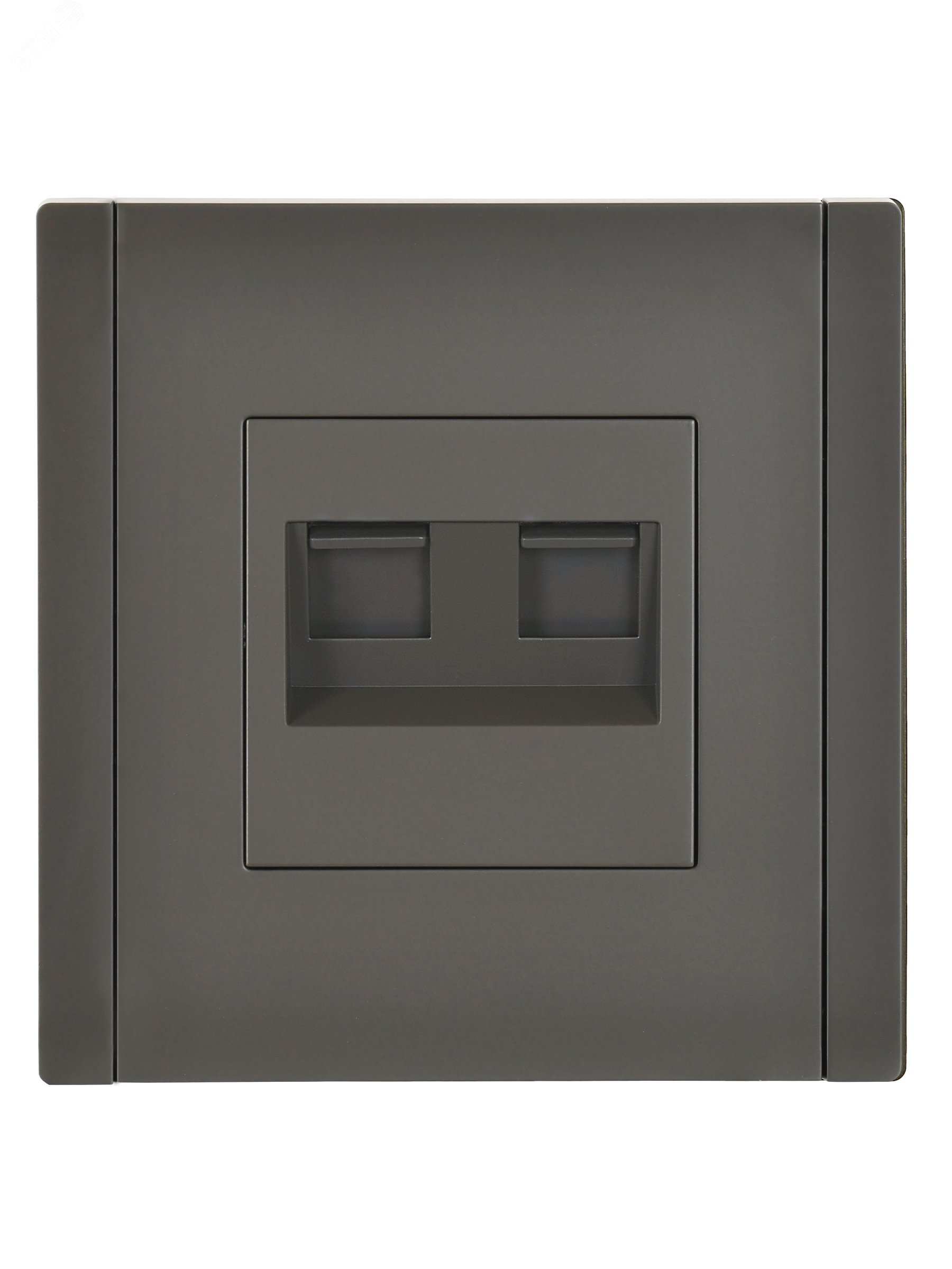 FORTE&PIANO Розетка компьютерная двойная RJ45 кат.5E FP333 серый IEK FP-K20-1-K03