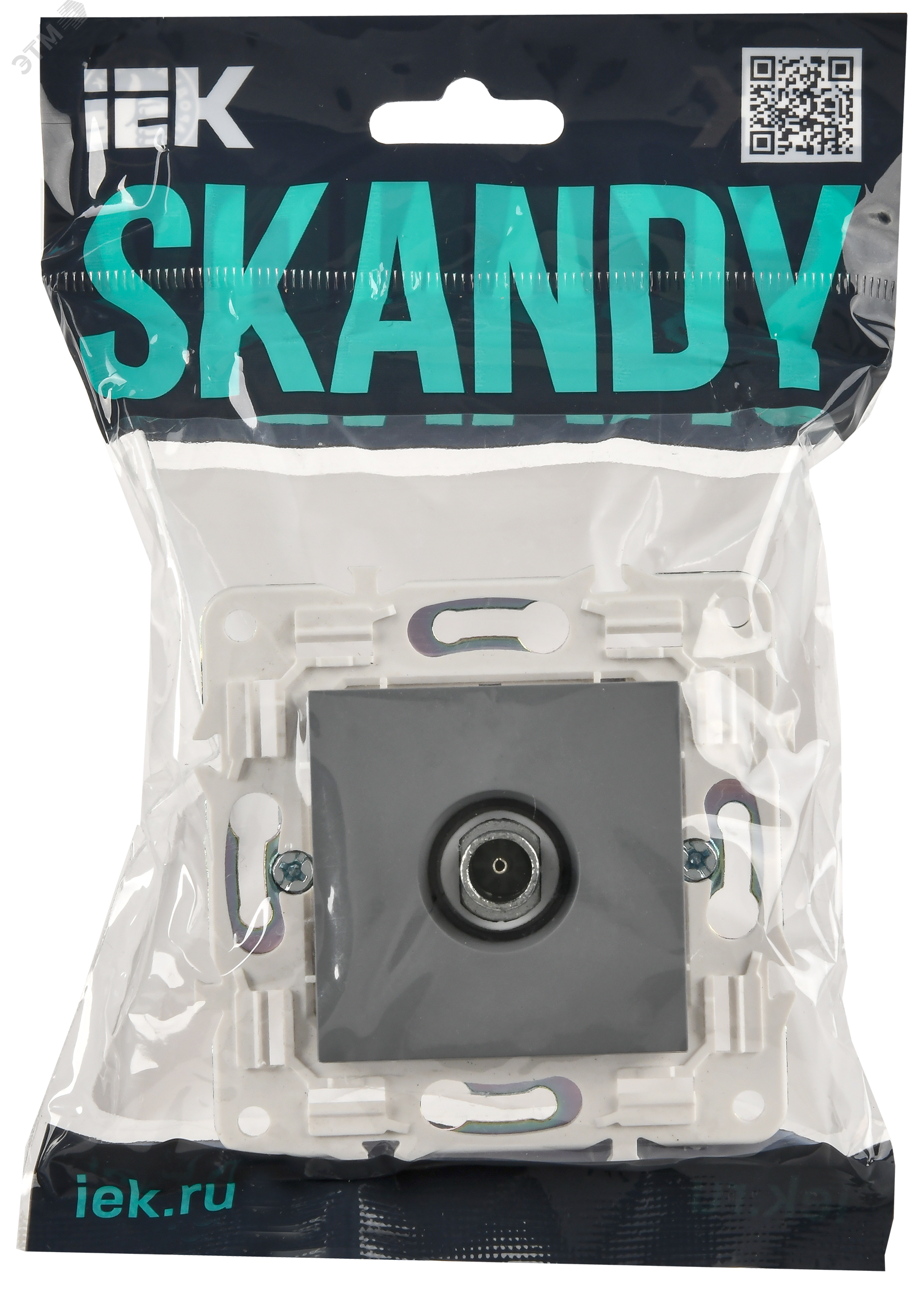 SKANDY Розетка TV оконечная SK-A12Gr серый IEK SK-A10-O-K03