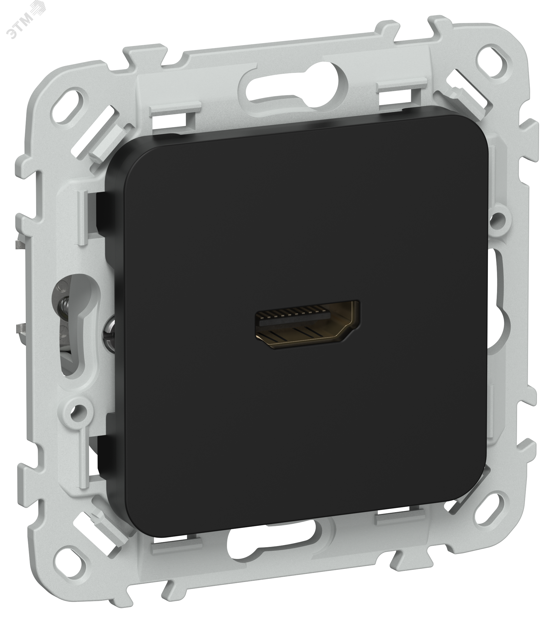 FLITE Розетка HDMI РШДМА-ФлЧ черный IEK FI-H10-K02