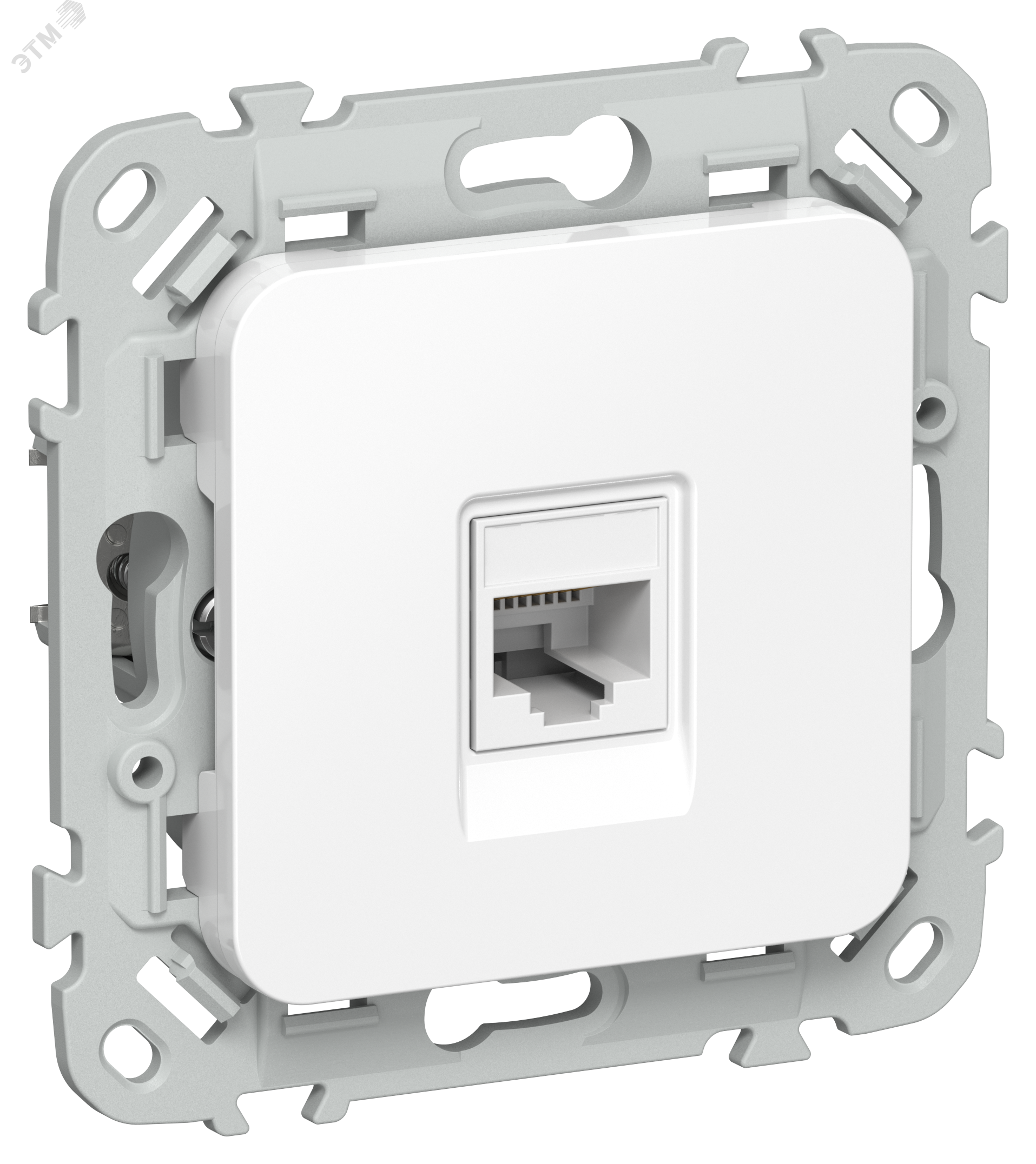 FLITE Розетка компьютерная RJ45 категория 6 UTP РК6-1-0-ФлБ белый IEK FI-K12-2-K01