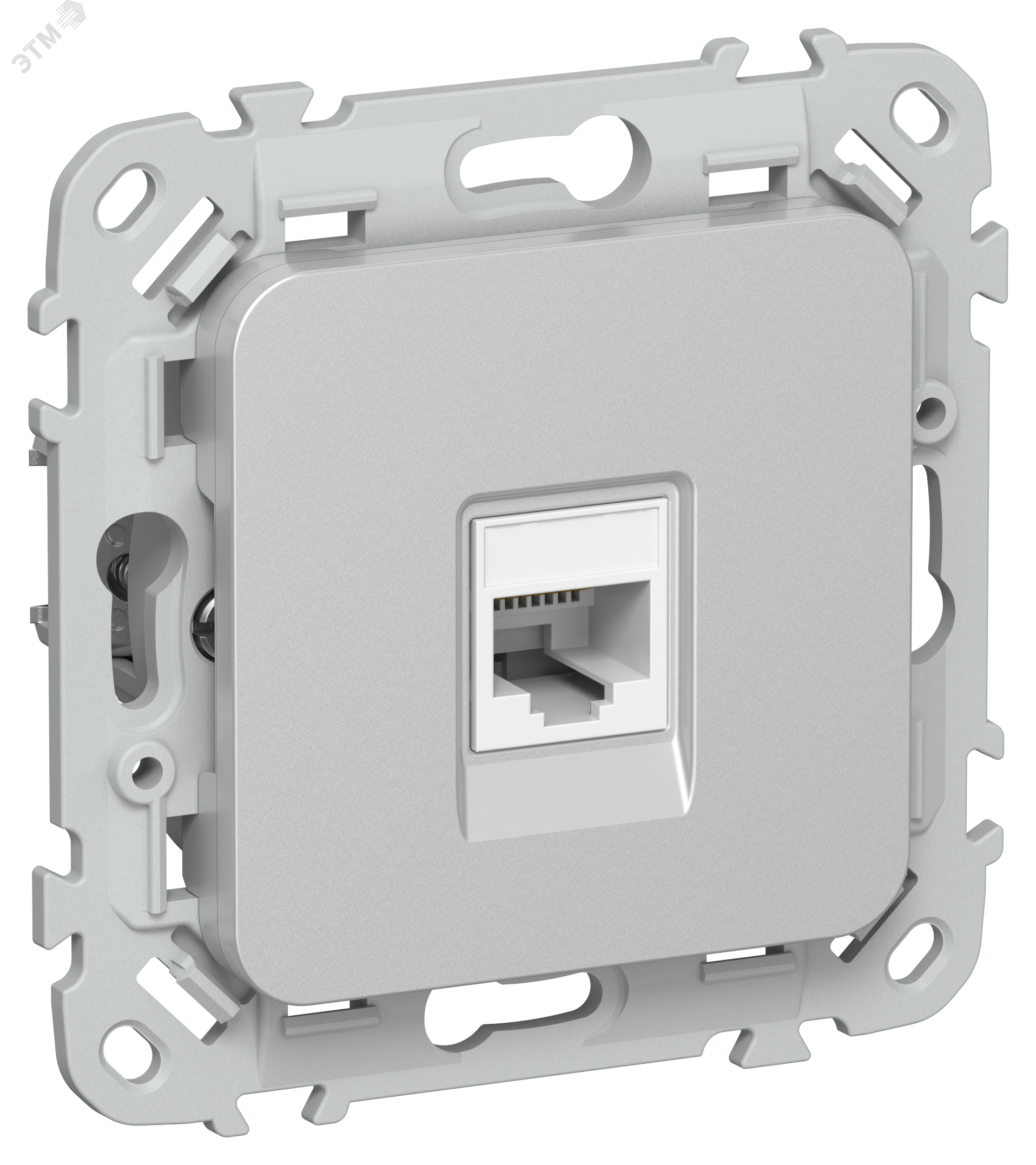 FLITE Розетка компьютерная RJ45 категория 5Е UTP РК5е-1-0-ФлА алюминий IEK FI-K12-1-K47
