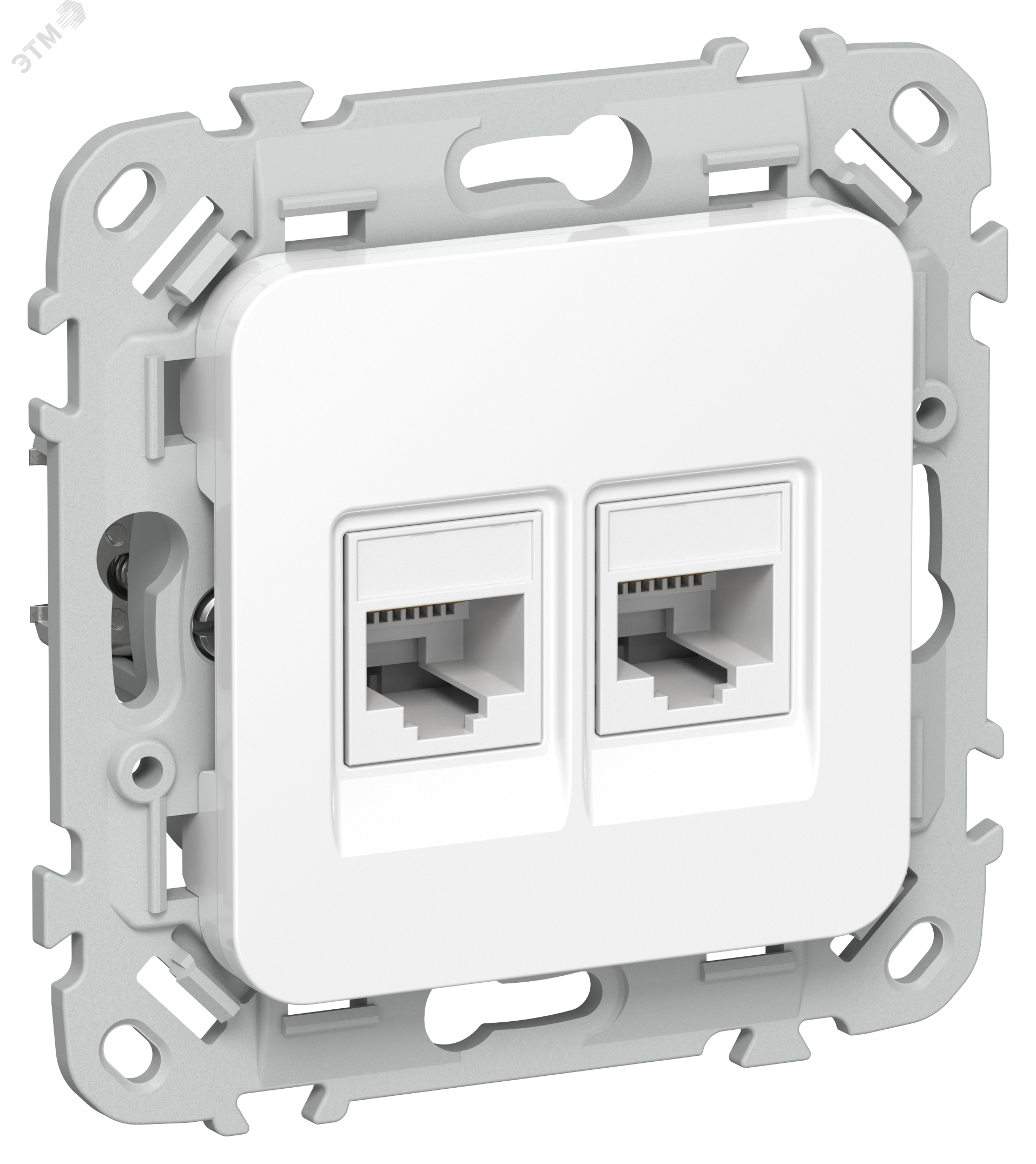 FLITE Розетка 2-местная компьютерная RJ45 категория 5Е UTP РК5е-2-0-ФлБ белый IEK FI-K22-1-K01
