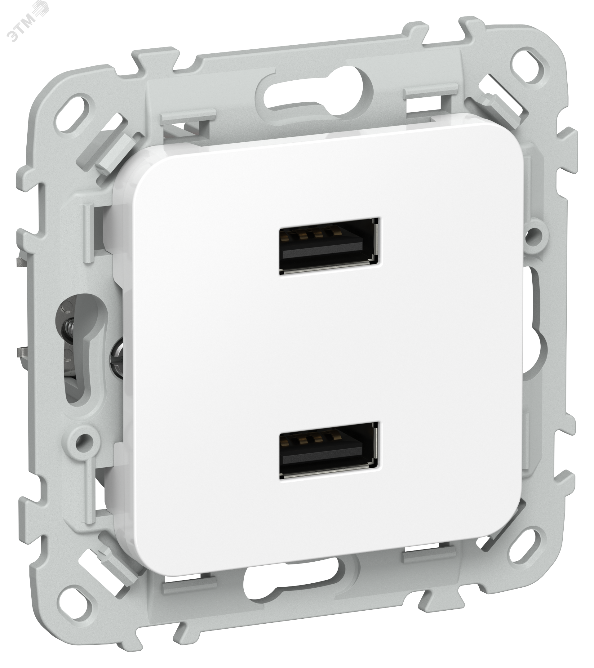 FLITE Розетка USB A+A 3,1А РЮ-2-ФлБ белый IEK FI-U21-D31-K01