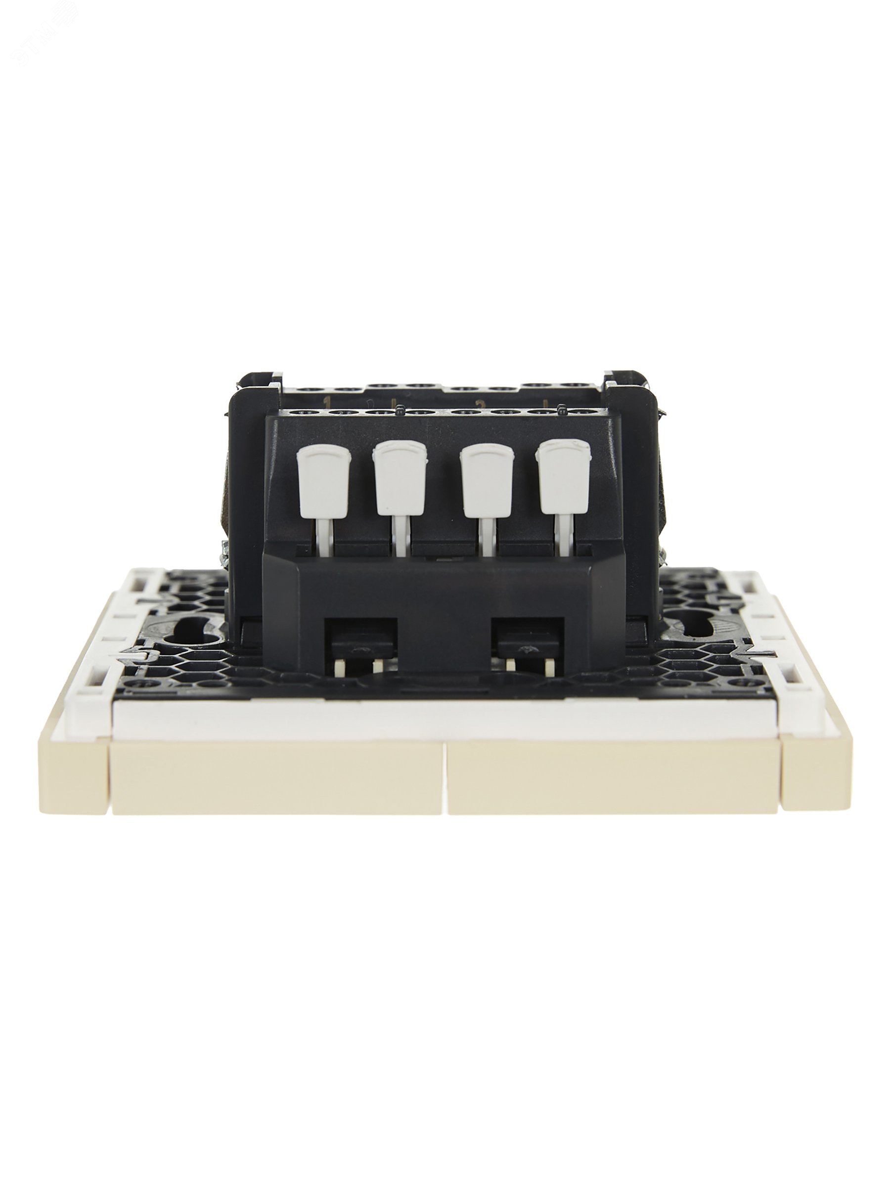 FORTE&PIANO Выключатель 2-клавишный проходной 10А FP407 ваниль IEK FP-V22-0-10-1-K10