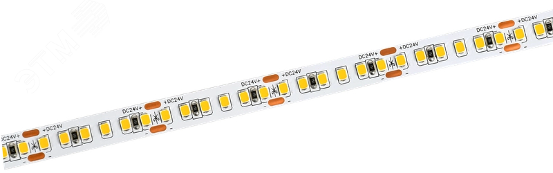 Фото товара Лента светодиодная 5м SMD2835 168LED/м 14Вт/м IP20 ширина 10мм 24В теплый белый IEK LSR6-1-168-20-1-05
