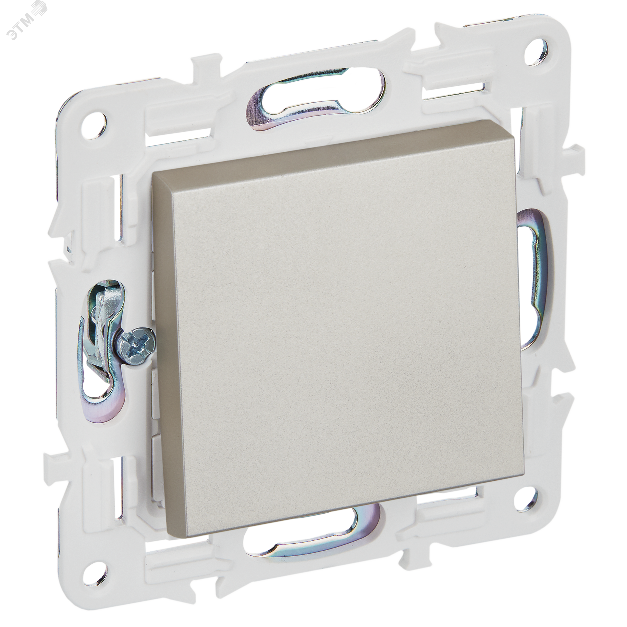 SKANDY Выключатель 1-клавишный 10А SK-V01Sh шампань IEK SK-V10-0-10-K37