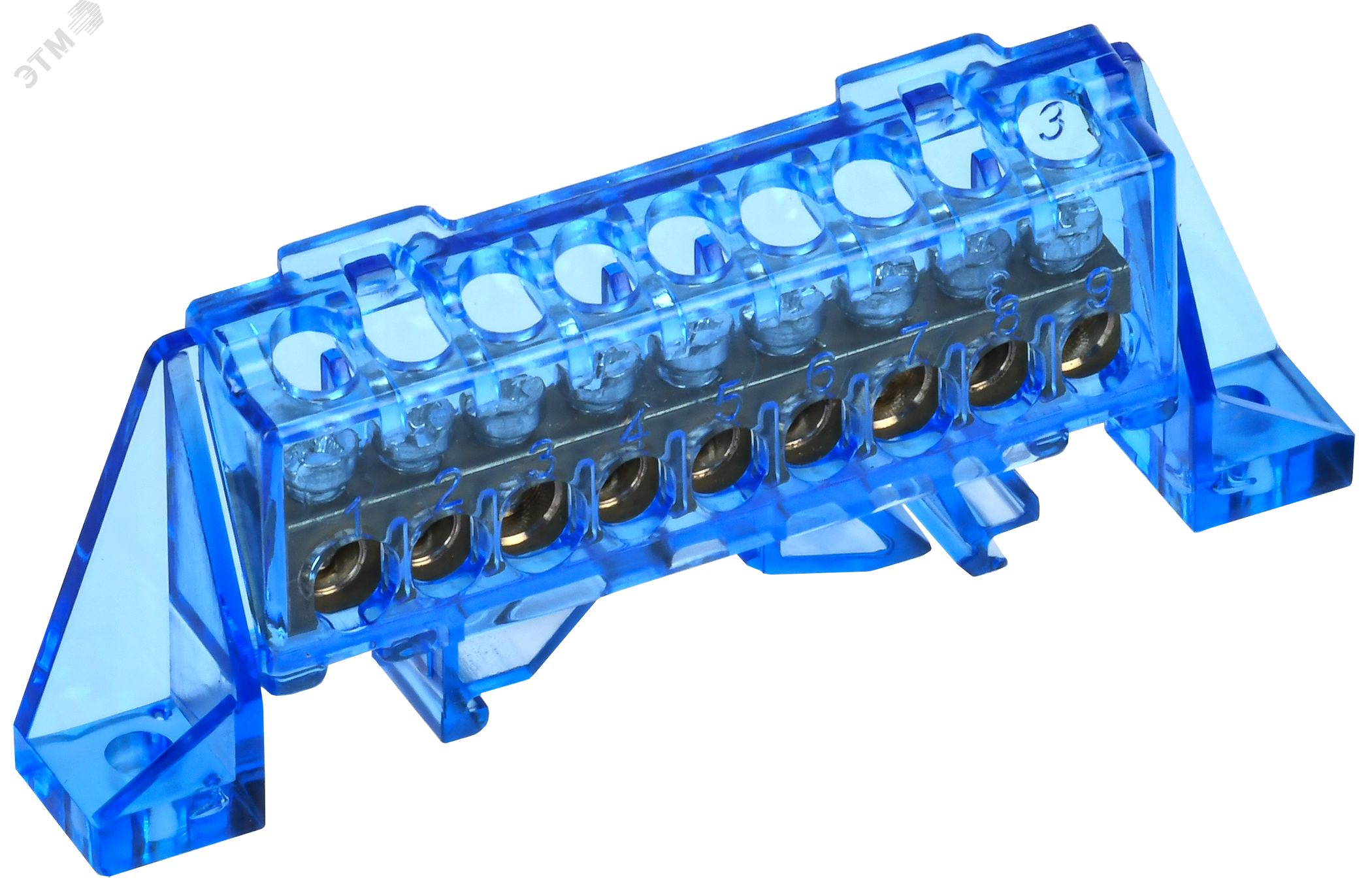 Фото товара TEKFOR Шина N ноль в комбинированном DIN-изоляторе Стойка 6х9-9-С IEK TF-NN10-09-DP-K07