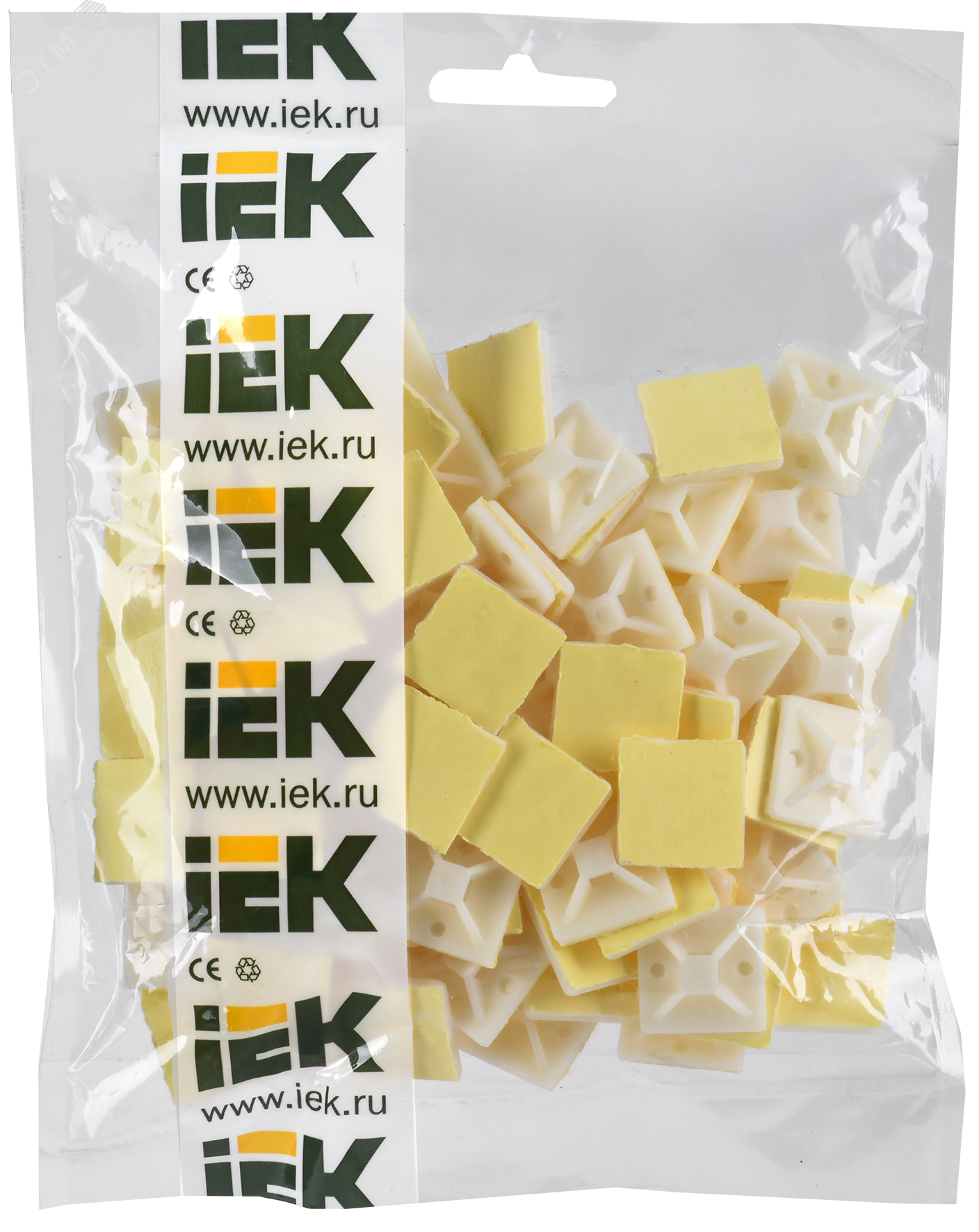 Площадка самоклеящаяся 20х20 под хомуты бел. (уп.100шт) UHP30-20-100