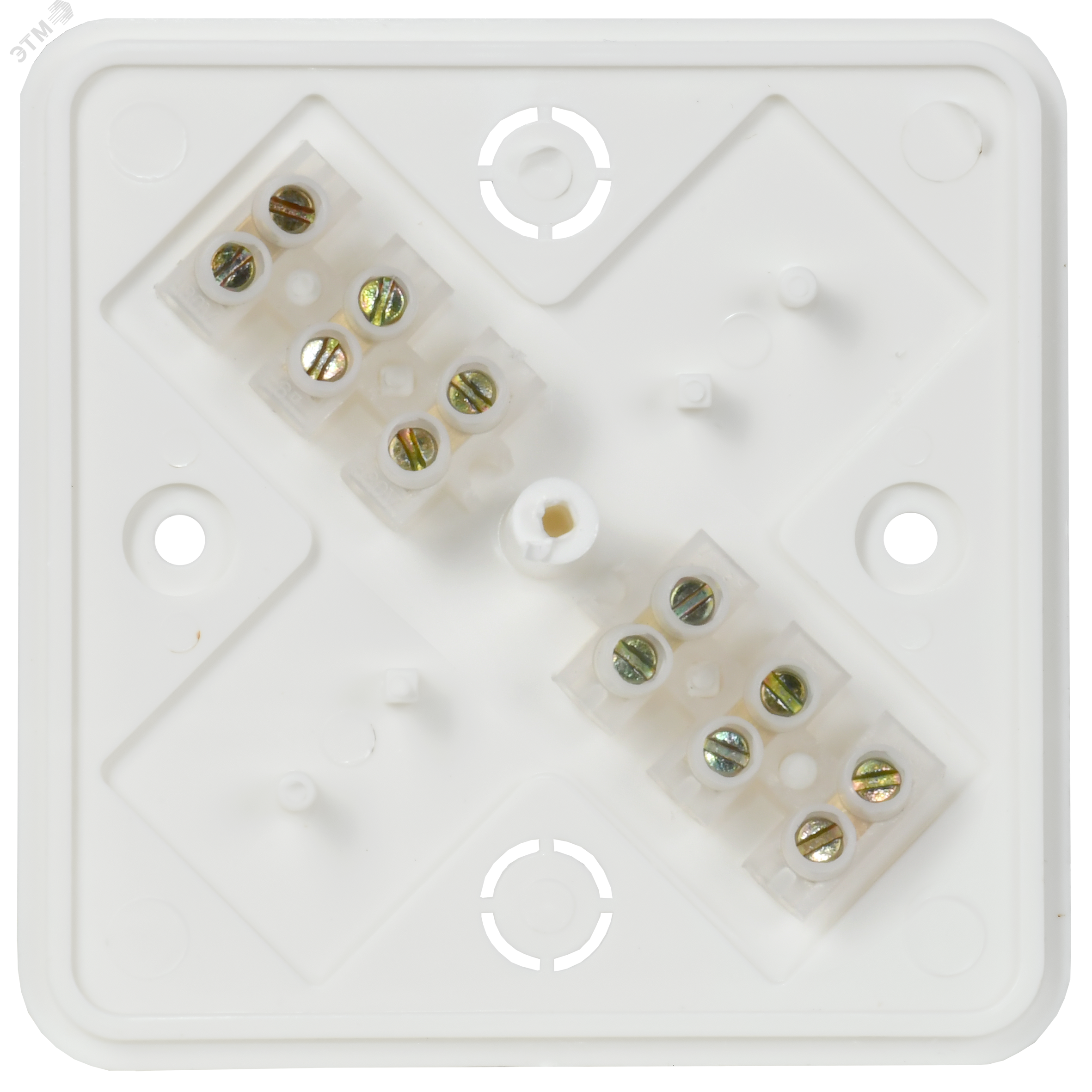 Коробка расп. КМ41216-01 о/п 75х75х28мм белая(6к/6мм2) UKO10-075-075-028-K01