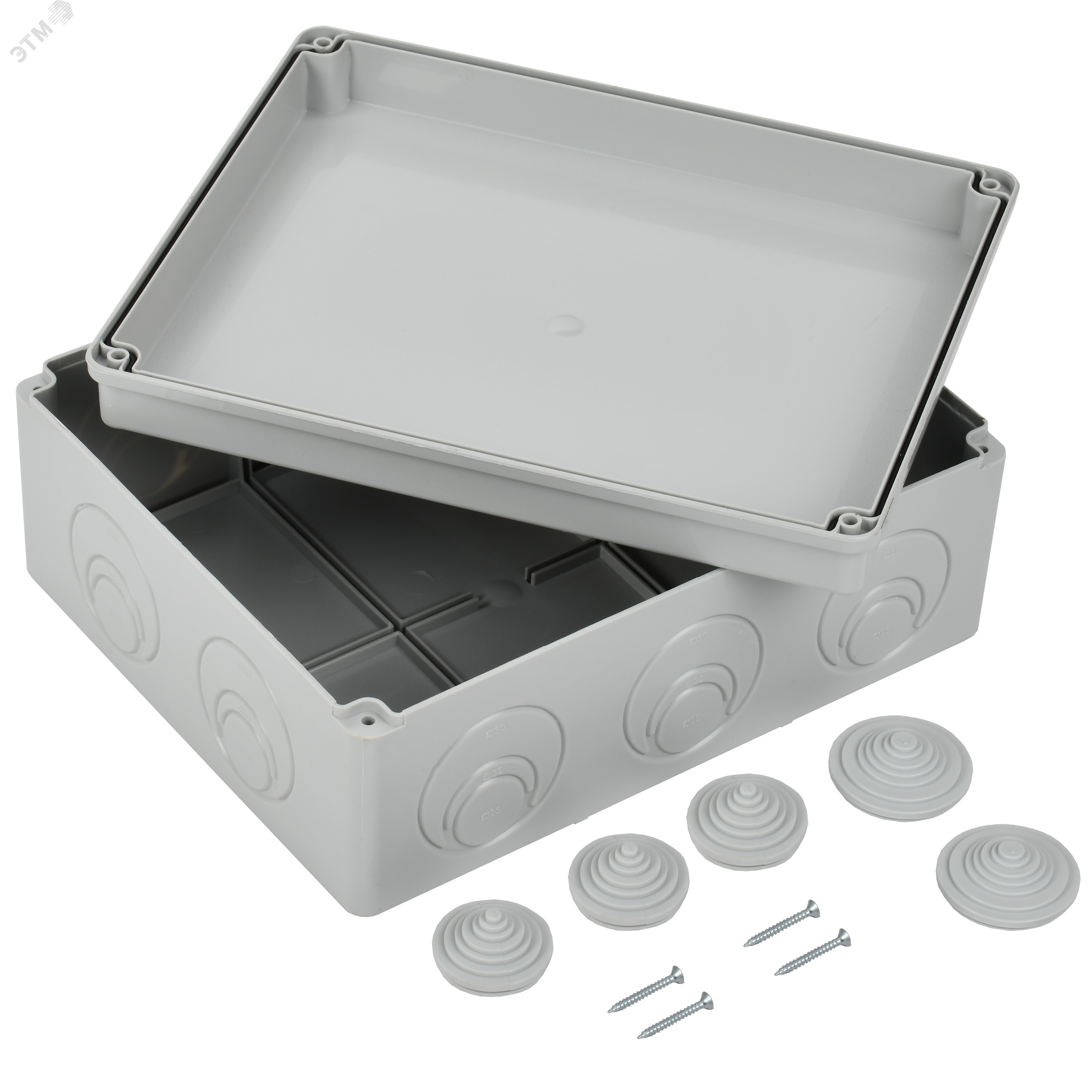 Коробка расп. КМ41272 о/п 240х195х90мм IP55 7035 UKO10-240-195-090-K41-55