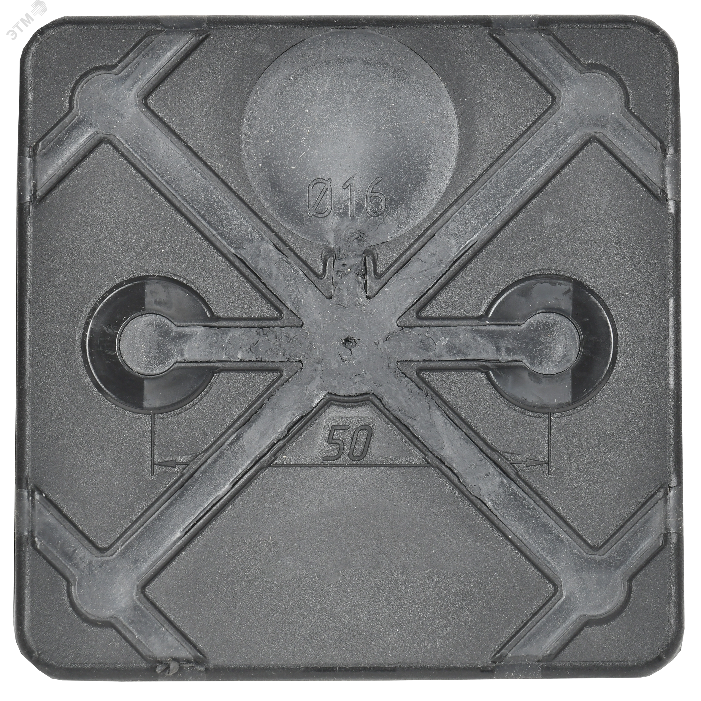 Коробка расп. КМ42435 о/п 80х80х40мм IP67 8 вв. черная UKO21-080-080-040-K02-66