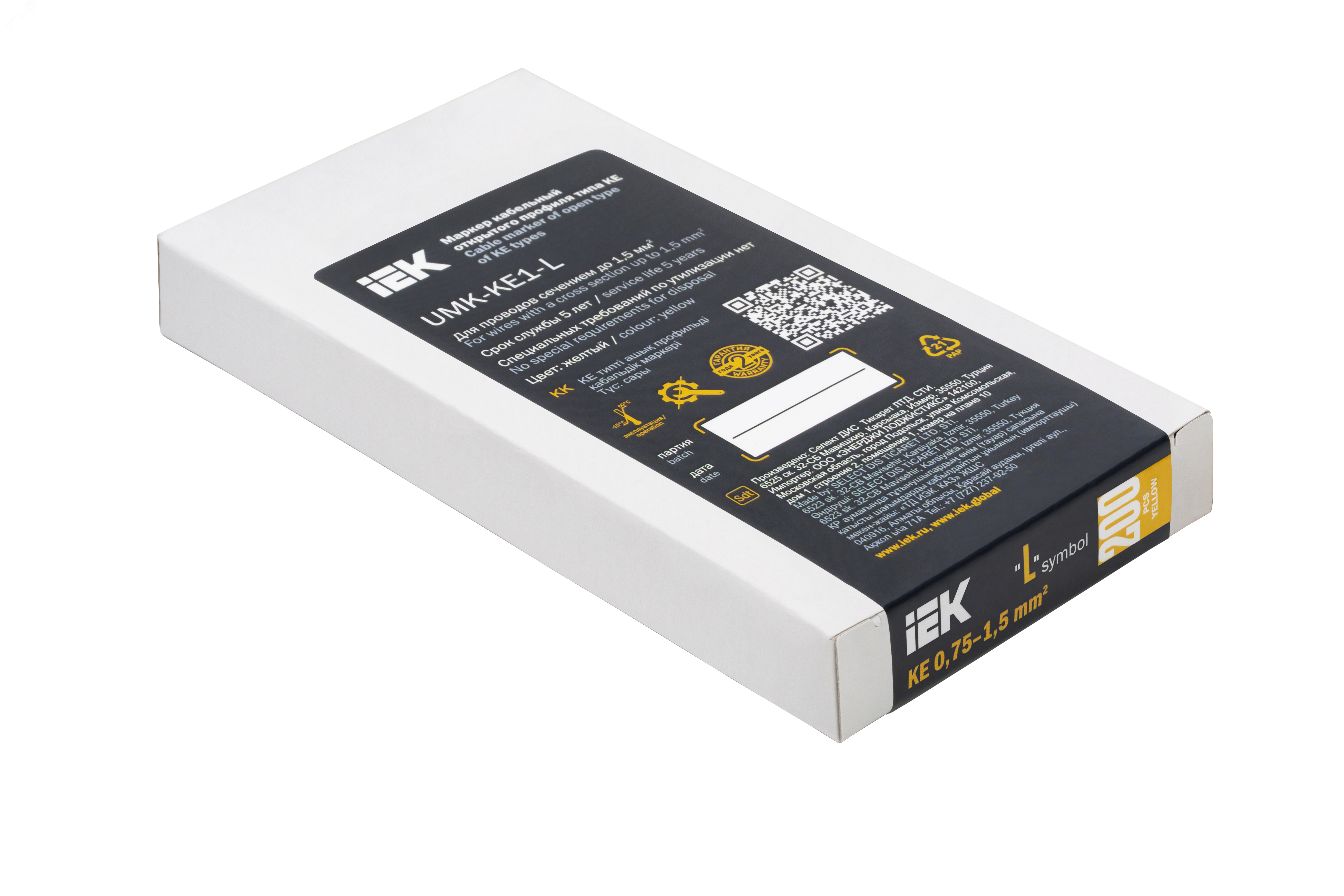 Маркер открытого типа KE 0,75-1,5мм2 символ "L" (200шт/упак) IEK UMK-KE1-L