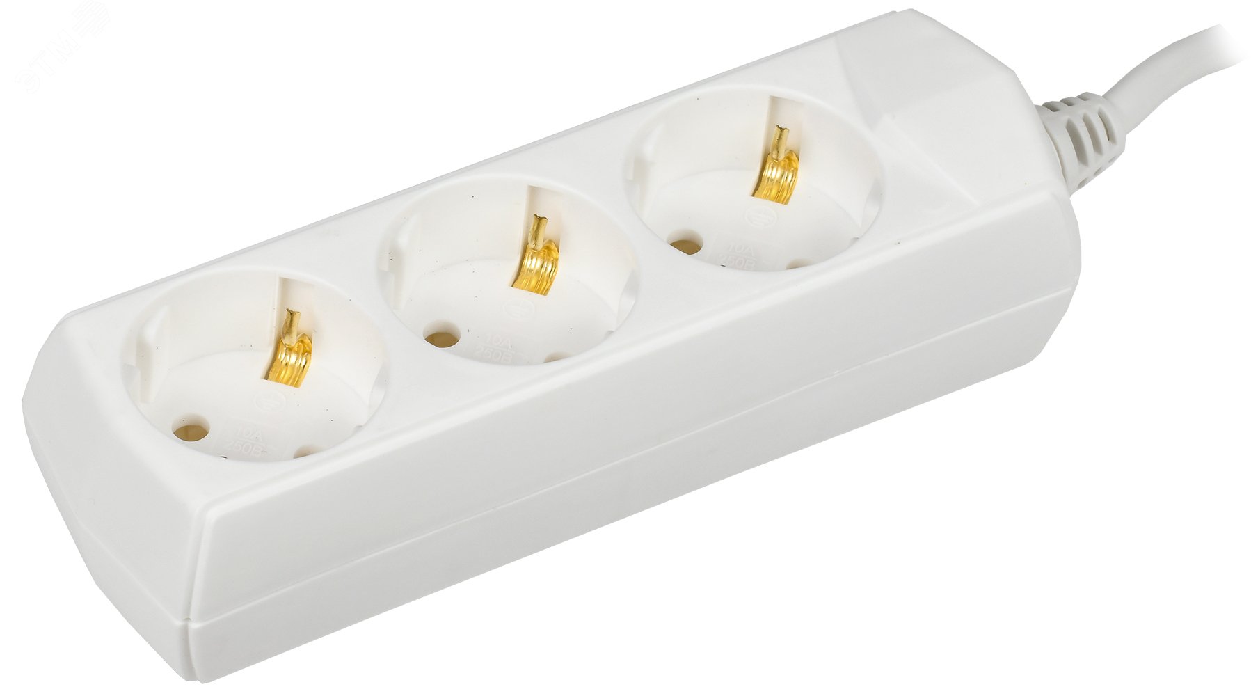 Удлинитель 3х5м с заземл. 10А IP20 У03 2P+PE 250В 3х1 WYP10-10-03-05-Z-G