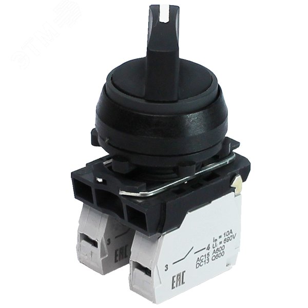 Переключатель ПЕ-011 исп.2 1з+1р 10А 660В рукоятка на 2 положения -45 - +45град.C IP40 ET514778