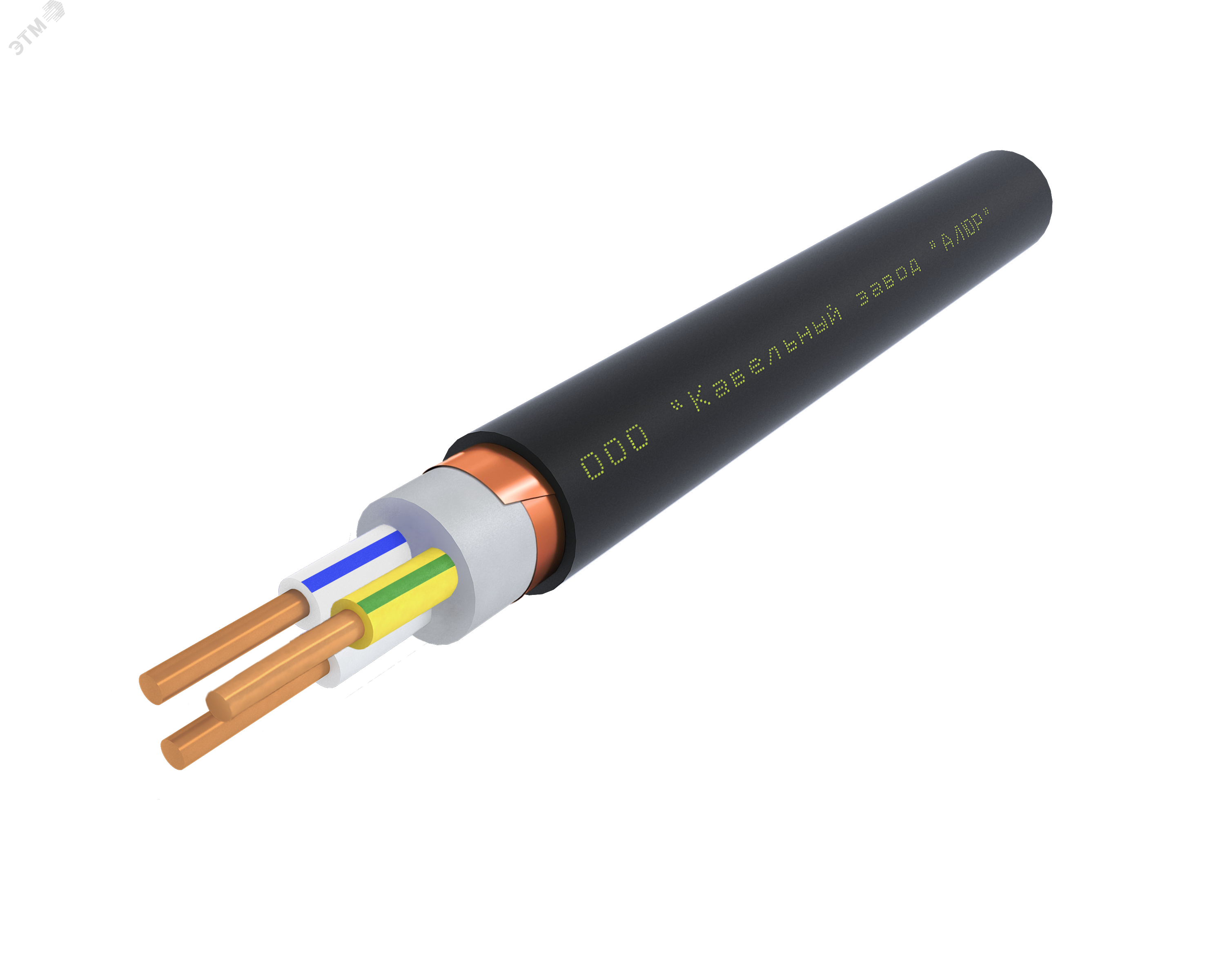 Кабель силовой ВВГЭнг(А)-LS 3х1.5 ок(N.PE)-0.66 Ч. бар 00-00006916