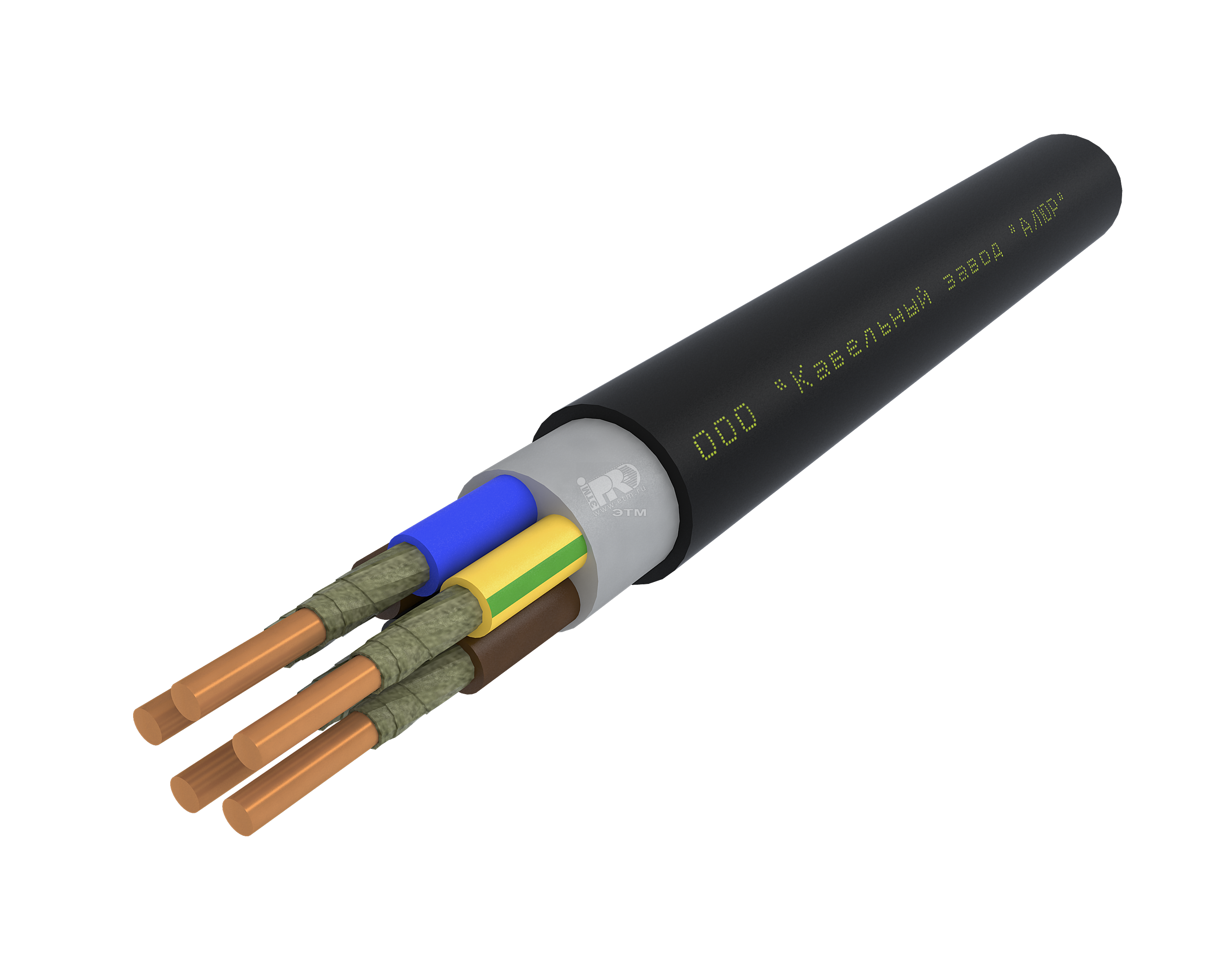 Кабель силовой ППГнг(А)-FRHF 5х16ок(N.PE)-0.66 однопроволочный (барабан) 00-00009274