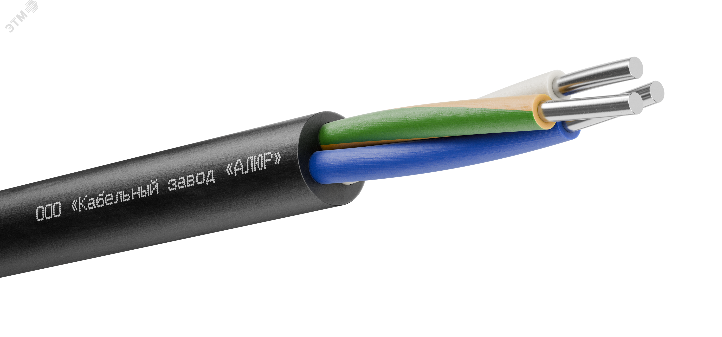 Кабель силовой ЭЛЕКОНД(R)-АсВВГнг(А)-LS 3х4.0 ок(N.PE)-0.66 Ч. бух 00-00009805