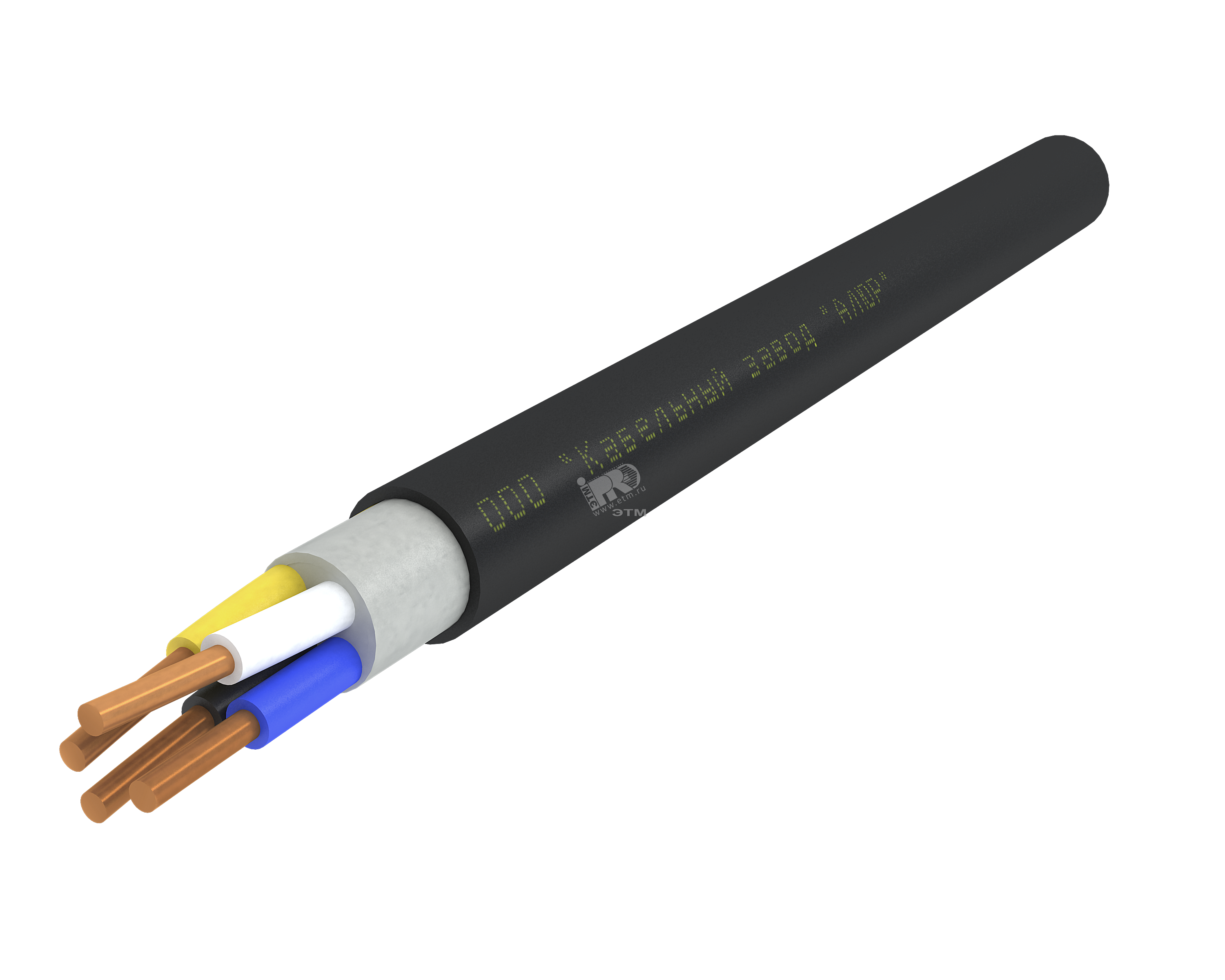 Кабель силовой ВВГнг(А)-LSLTx 4х2.5 (N)-0.660 однопроволочный (бухта) 00-00005997