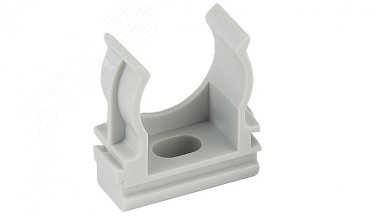 Держатель для труб (клипса) d63мм пластик сер. К01163