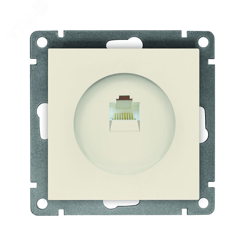 Розетка компьютерная одноместная UNIVersal серия Афина, с/у, 1А, RJ45, белая (еврослот), механизм A0051-I