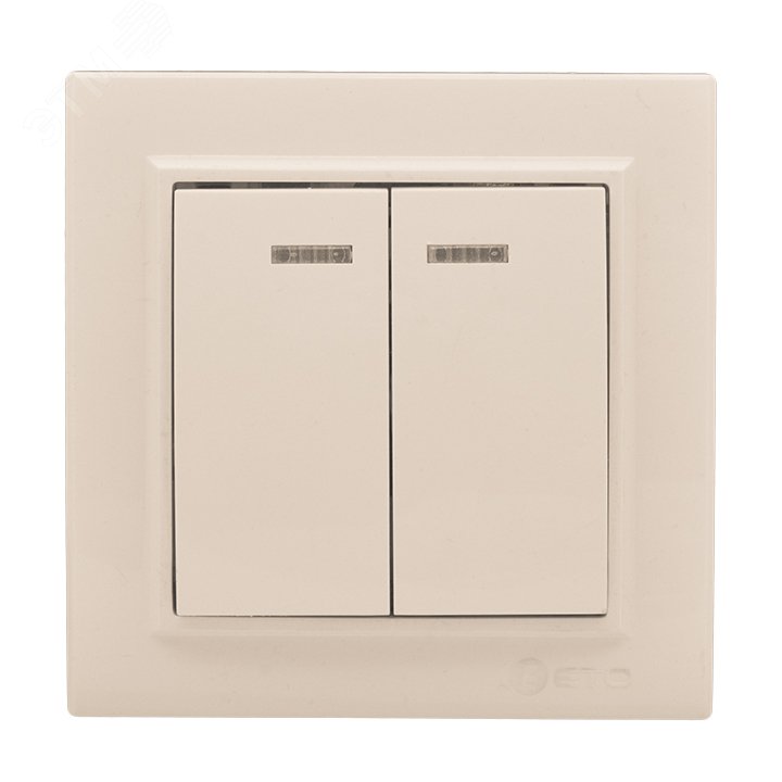 Выключатель 2-кл. СП, Минск, с индикатором 10А, бежевый ERV10-123-20